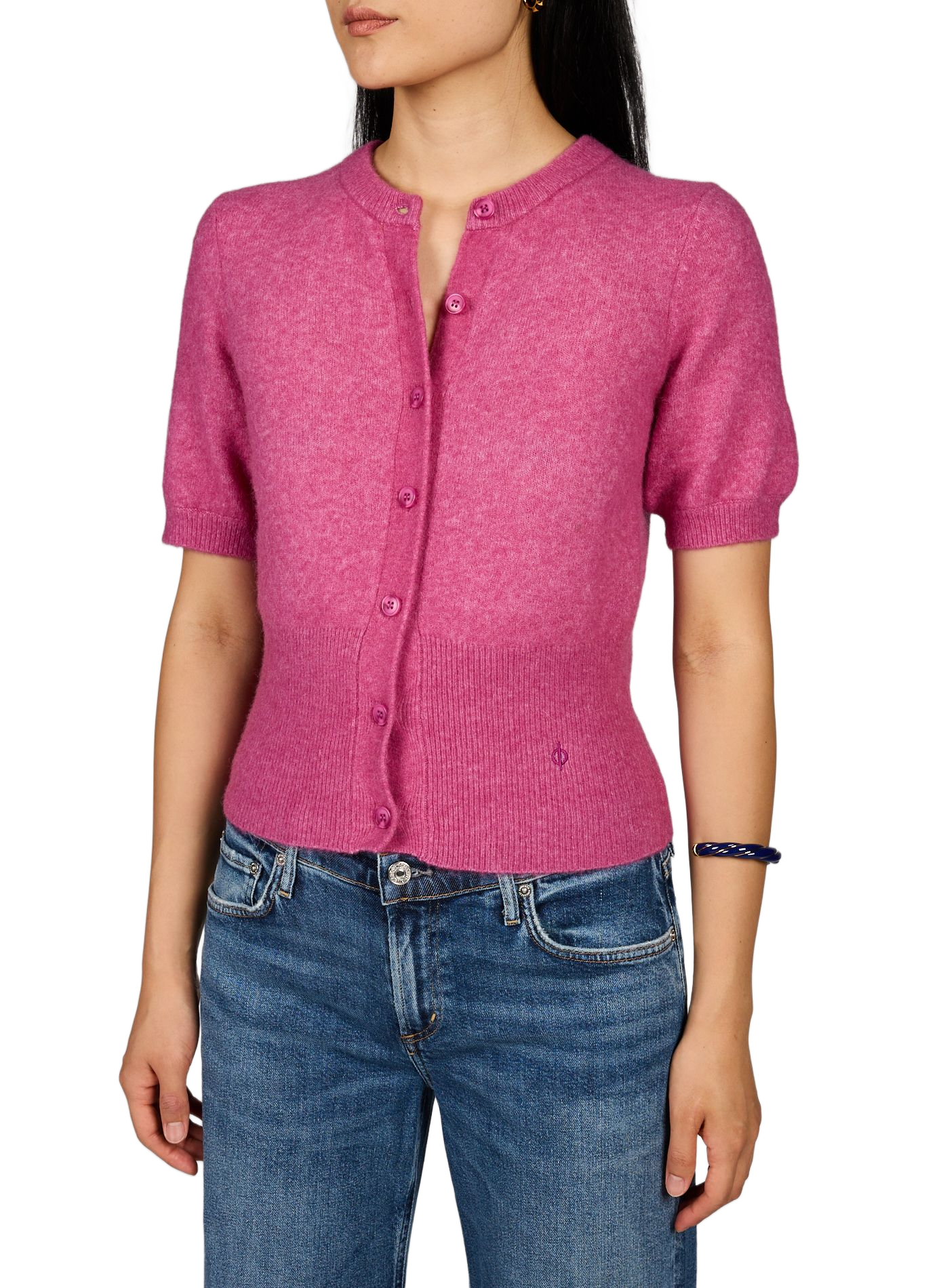Kurzer Pullover aus Alpakawolle-Mix SAMSOE SAMSOE Rosa