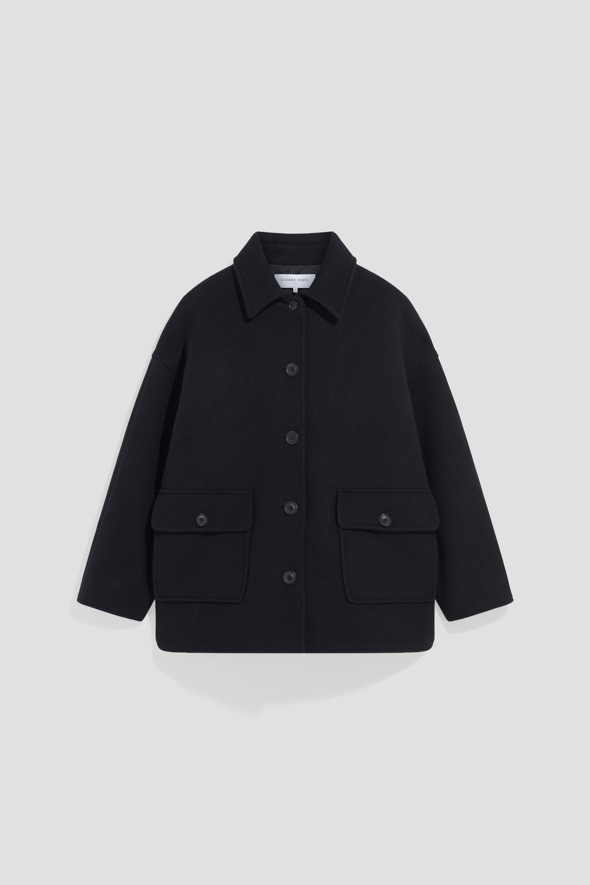 Manteau court à poches à rabat - alee GERARD DAREL Noir
