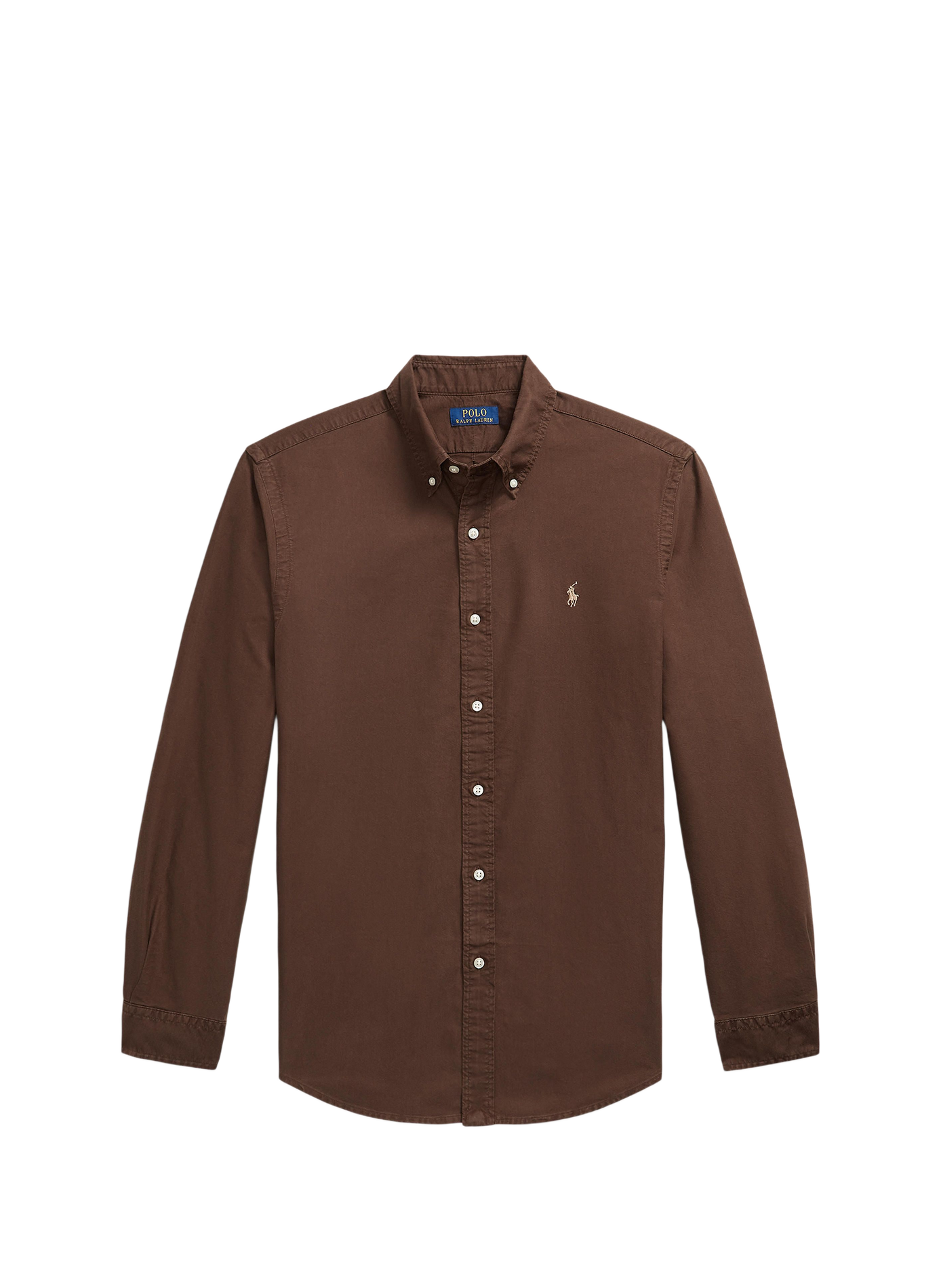 Long-sleeved cotton shirt CHEM. ML CUSTOM FIT [10936] Nutmeg brwn