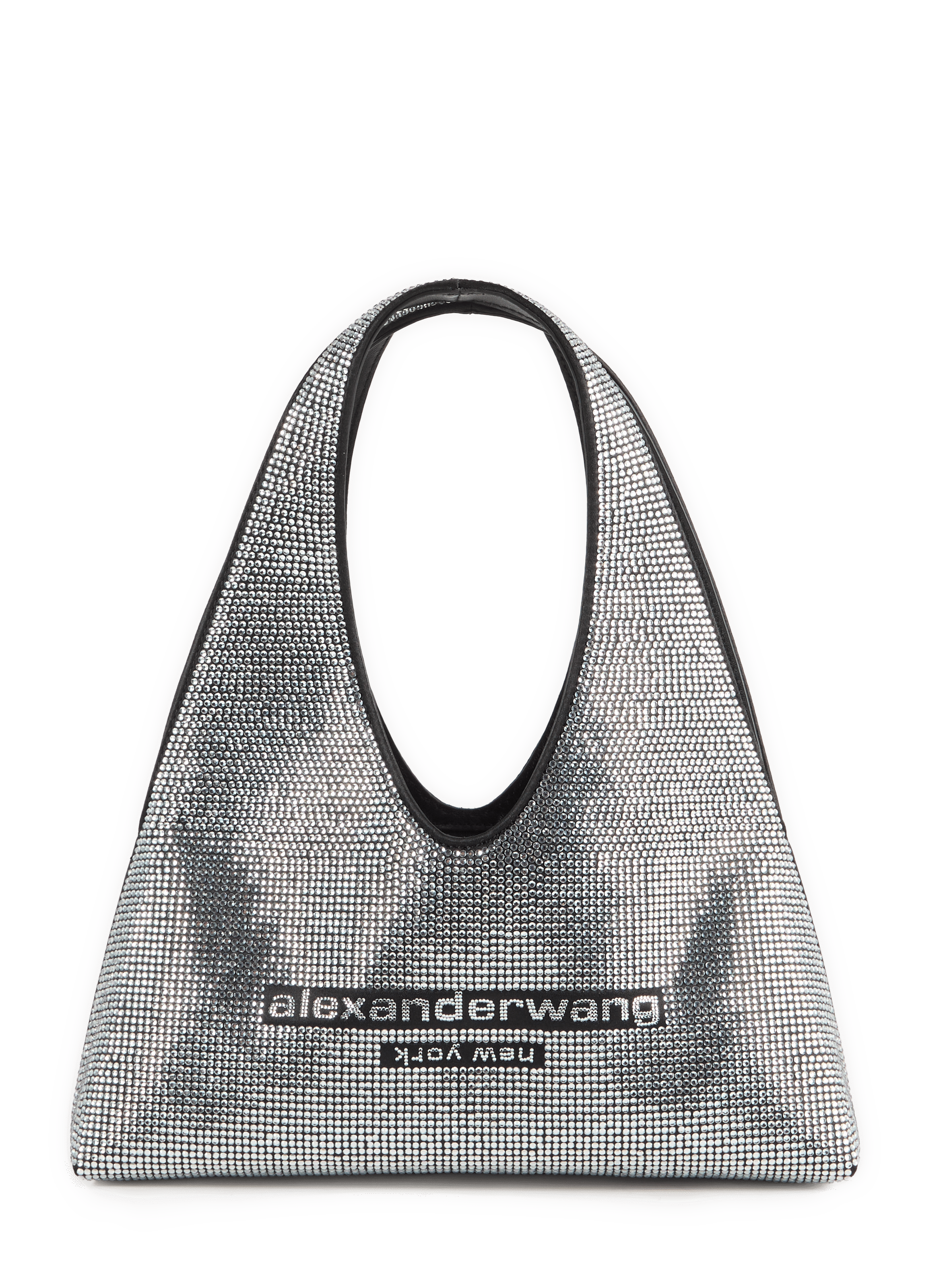Mini Hobo bag with rhinestones ALEXANDER WANG Silver