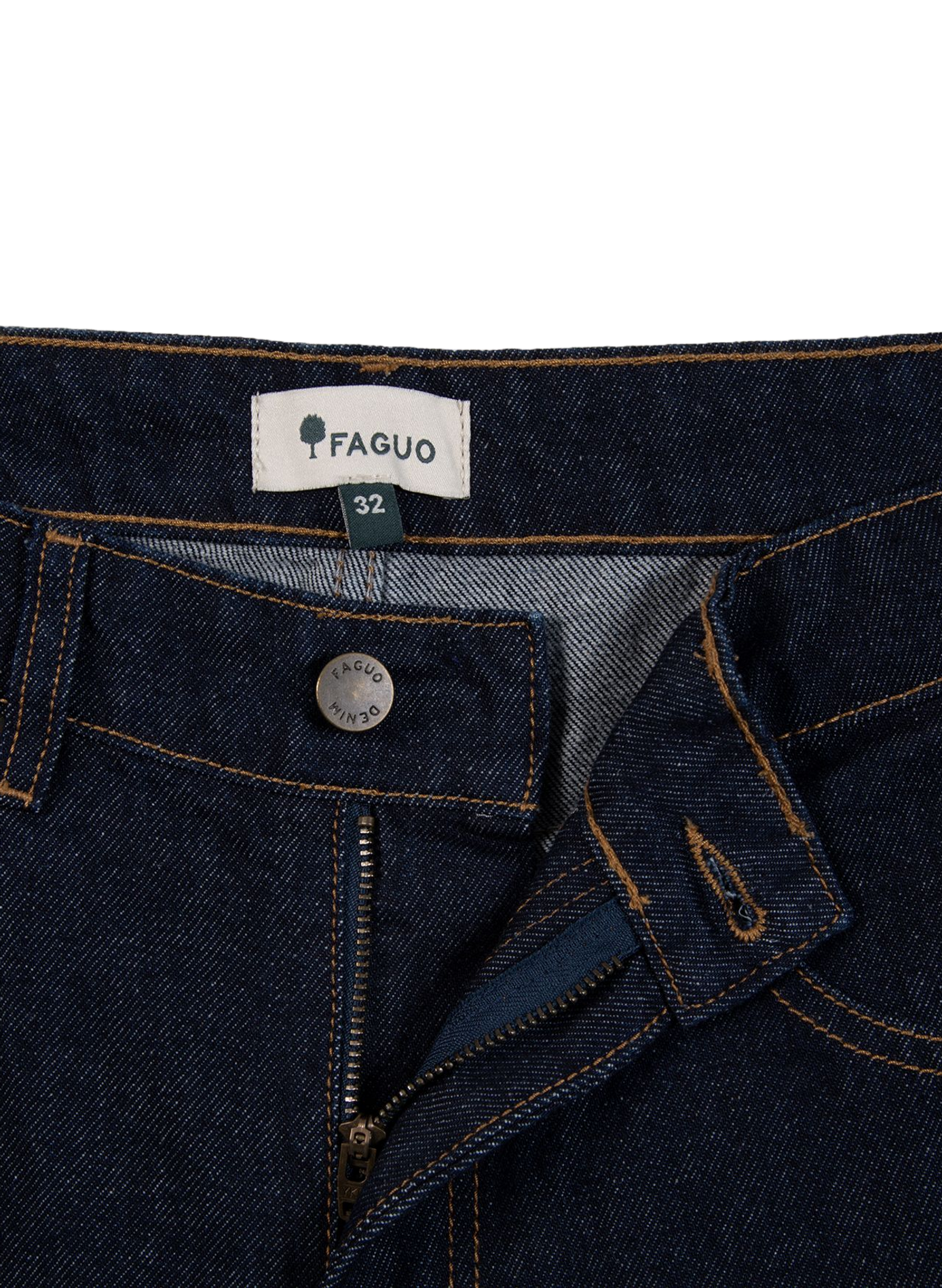 Jean en coton FAGUO Bleu