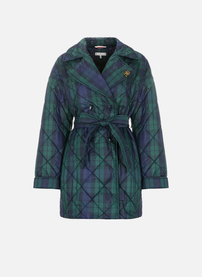 Quilted tartan trench coat TOMMY HILFIGER