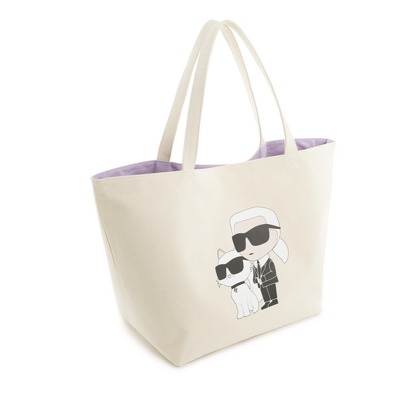 Karl Lagerfeld K/ikonik Cotton Tote Bag In White