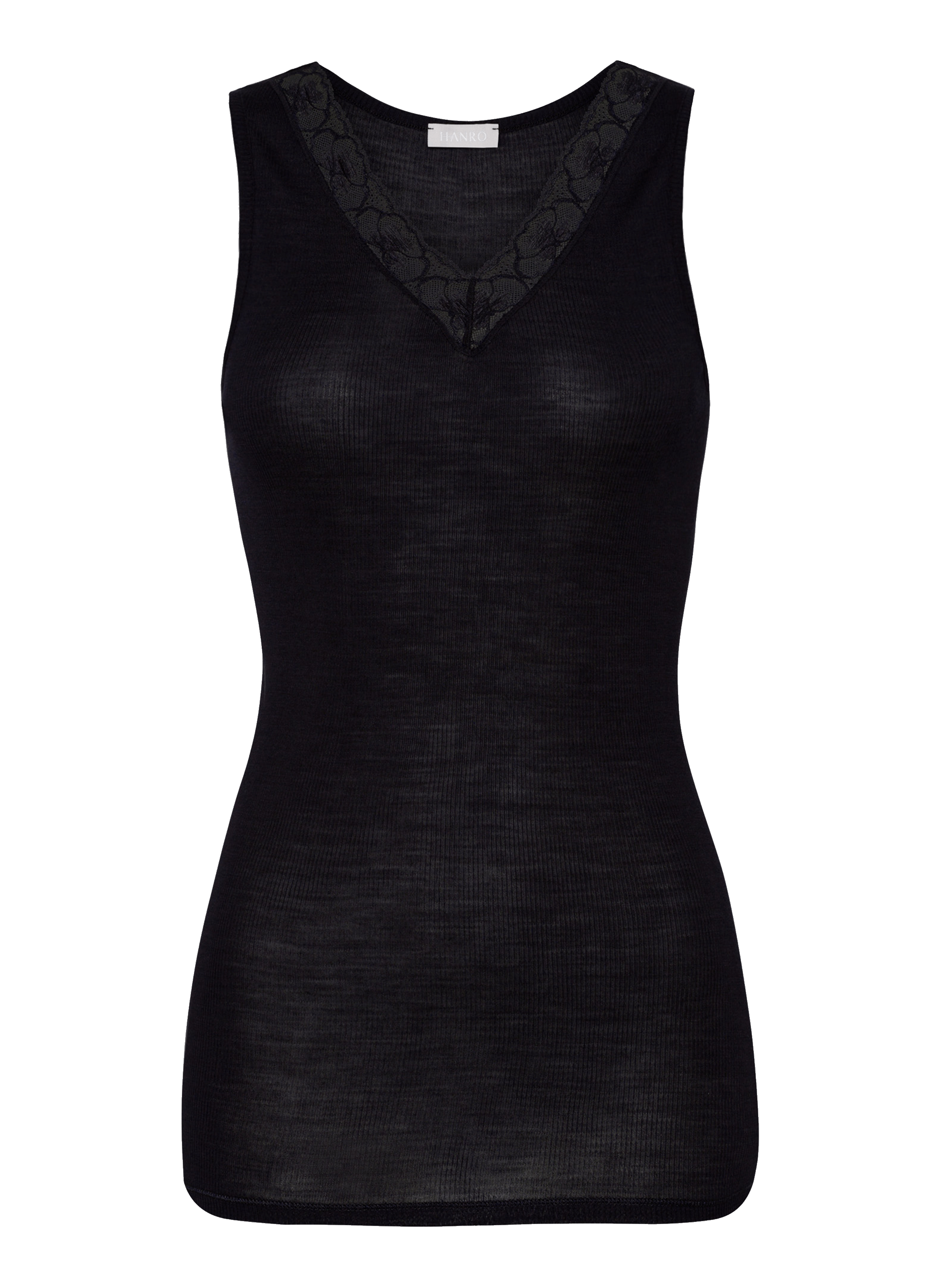 HANRO Débardeur en laine et soie  Noir