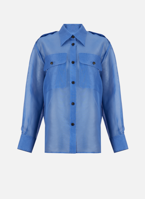 Transparent silk shirt BlueKHAITE 