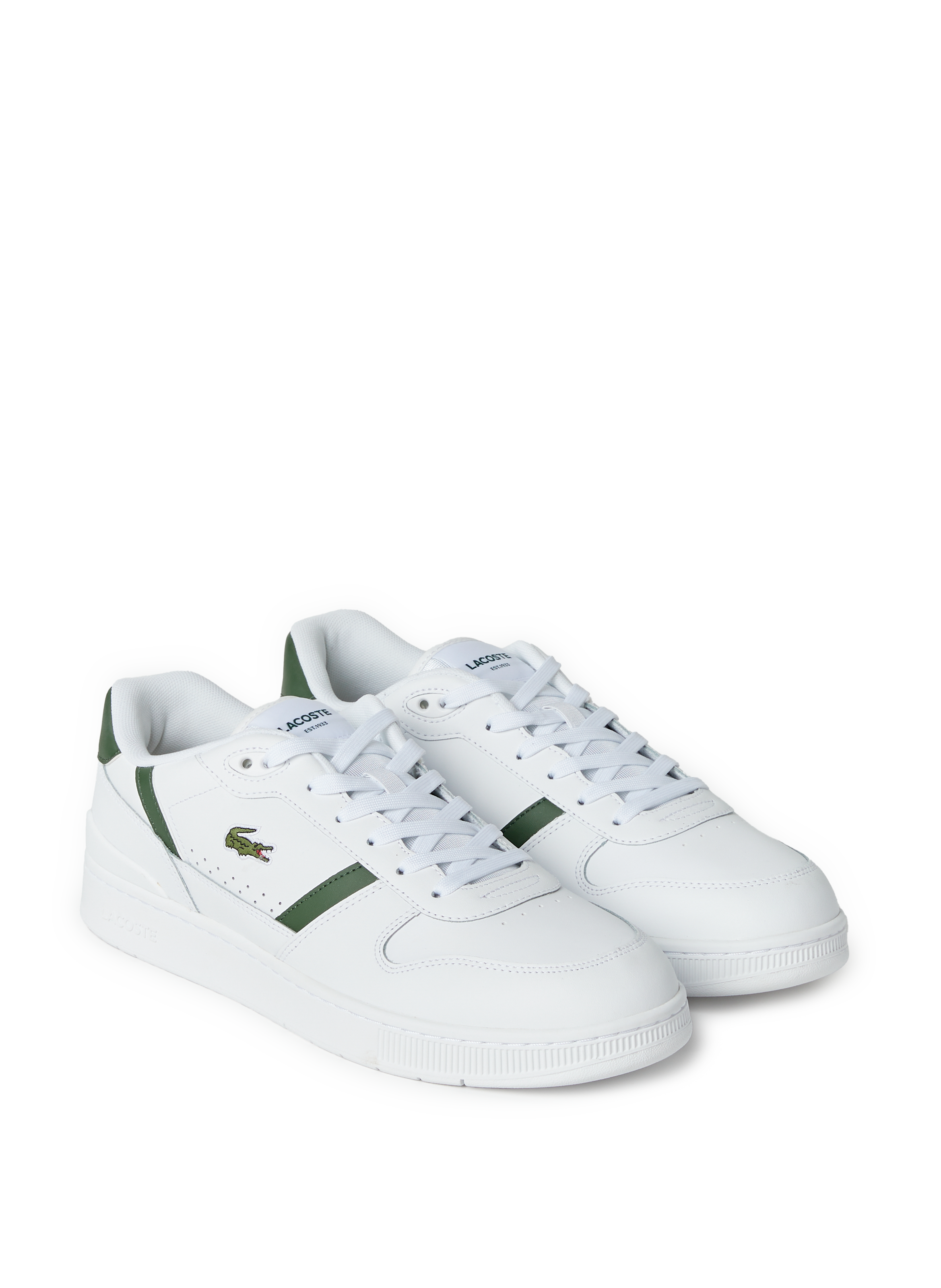 T-clip leather sneakers LACOSTE White
