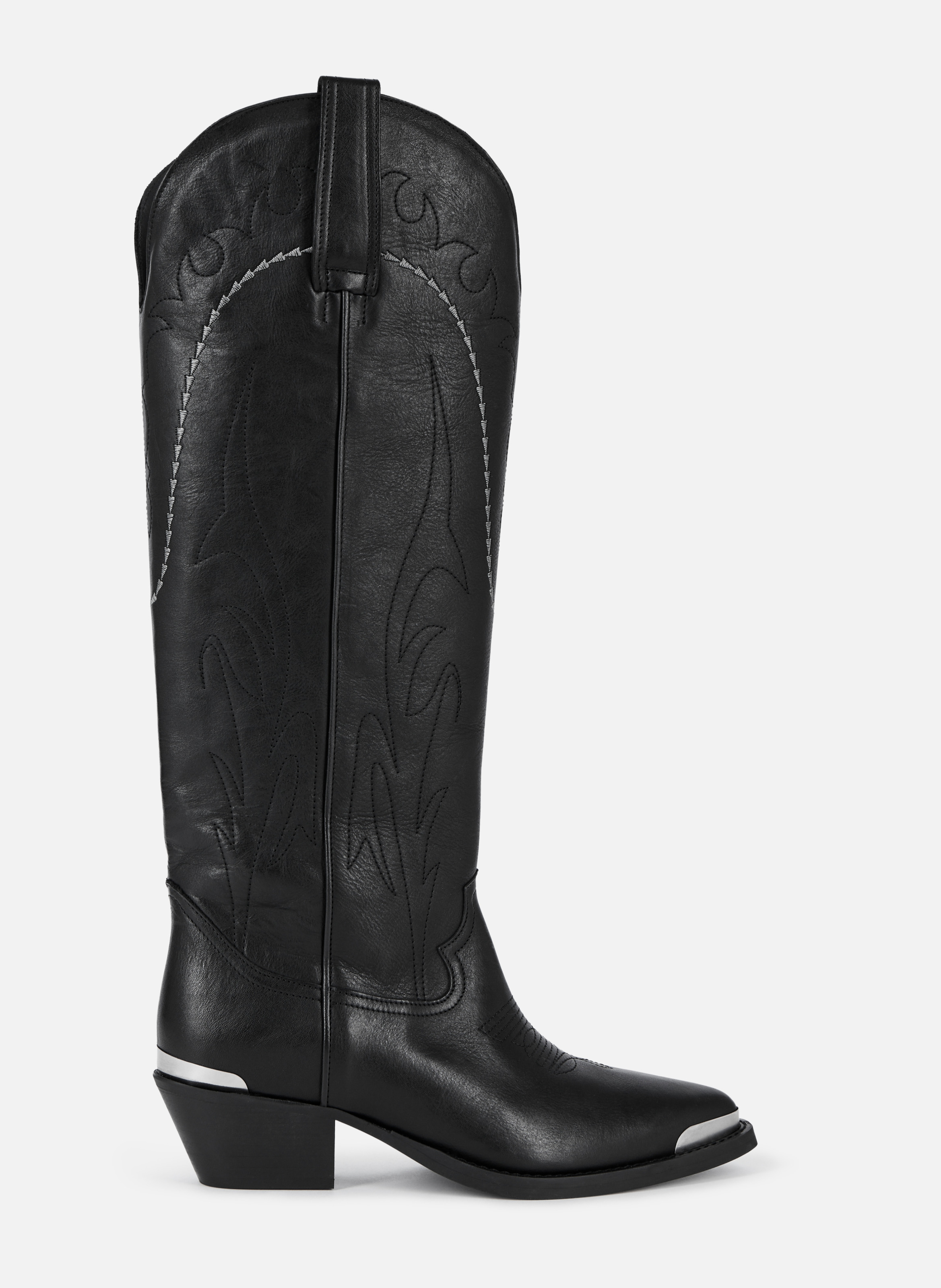 Bottes western en cuir NoirTHE KOOPLES