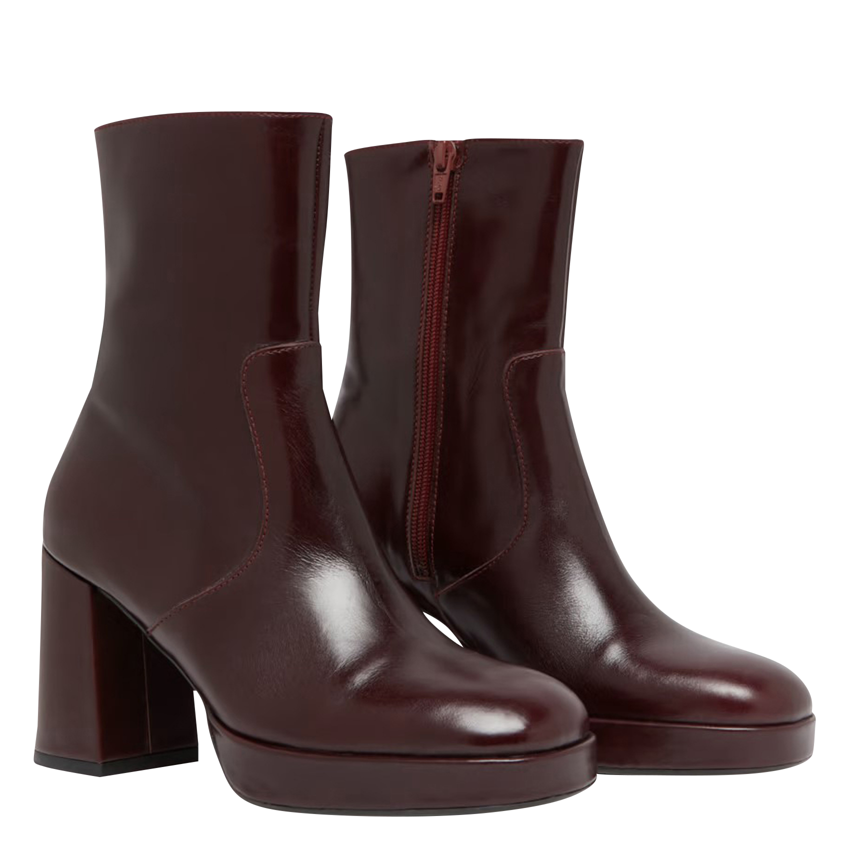 Bottines à talons en cuir vesna JONAK Rouge