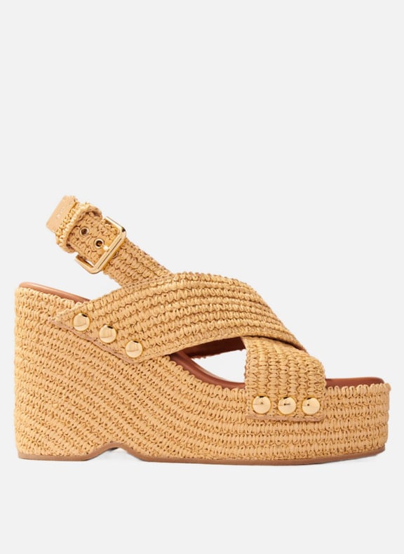 Sandales compensées Beige by MAJE MAJE Sandales compensées Beige