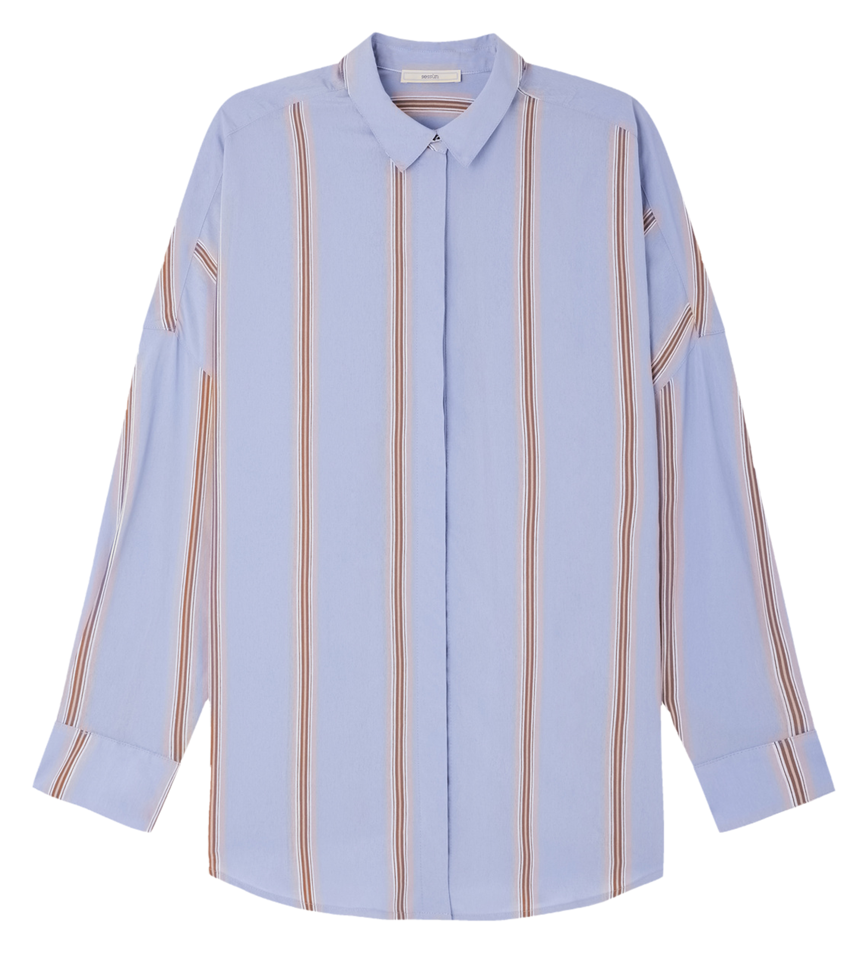 Chemise droite rayée celona SESSUN Bleu