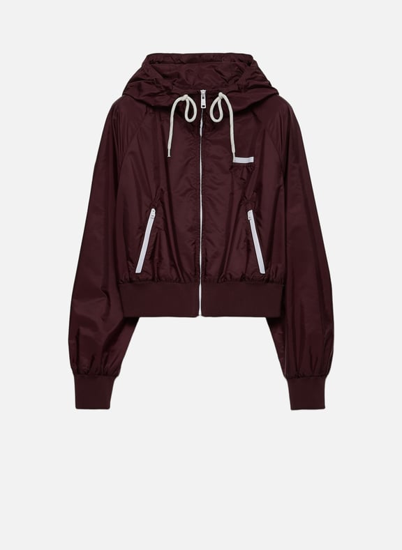 Blouson en re-nylon léger Rouge by PRADA PRADA Blouson en re-nylon léger Rouge