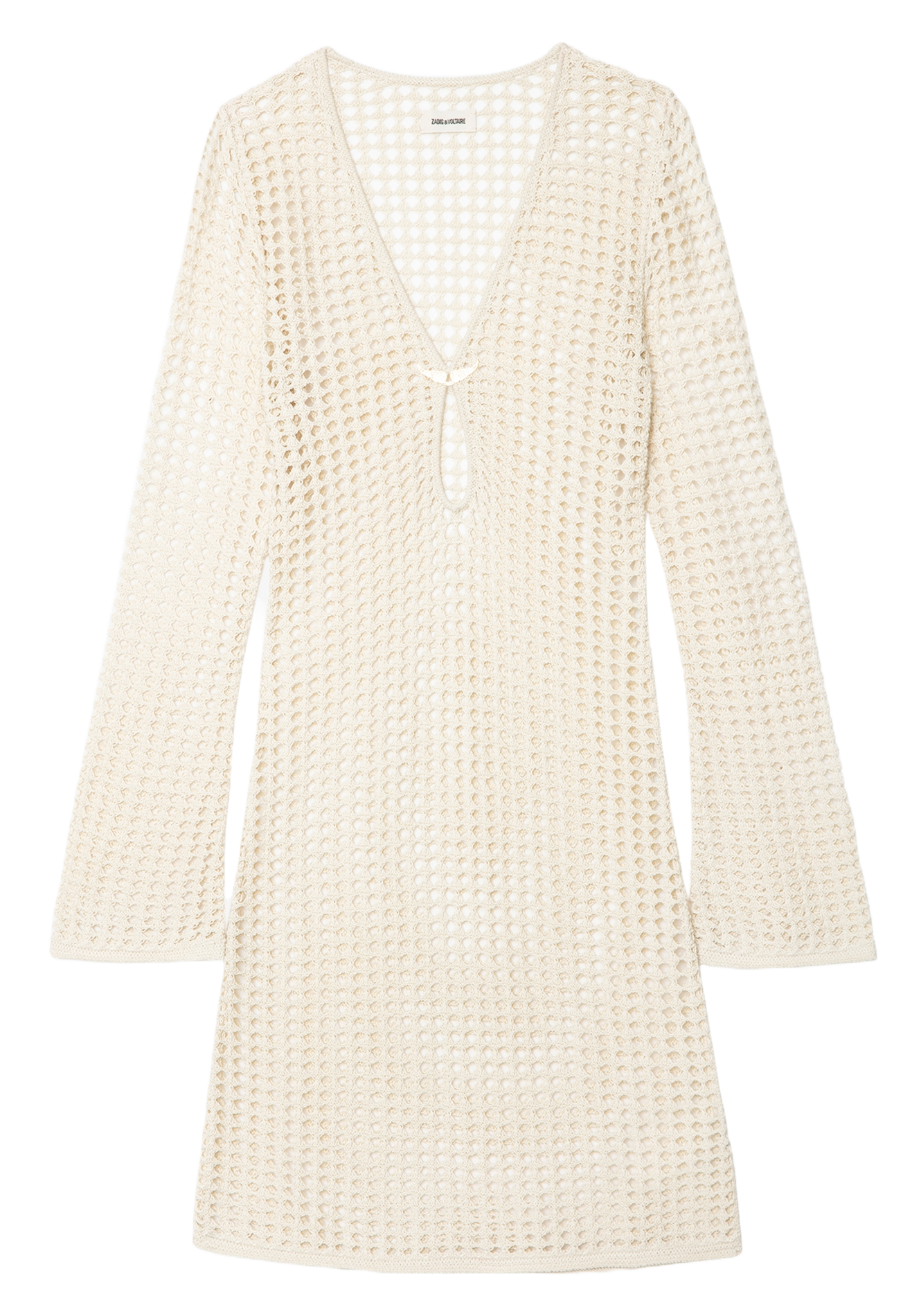 Robe courte col v en crochet ranyra ZADIG&VOLTAIRE Blanc