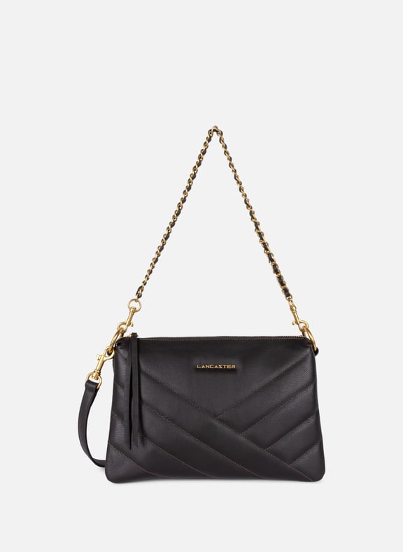 M clutch - Soft Matelassé Brown by LANCASTER LANCASTER M clutch - Soft Matelassé Brown