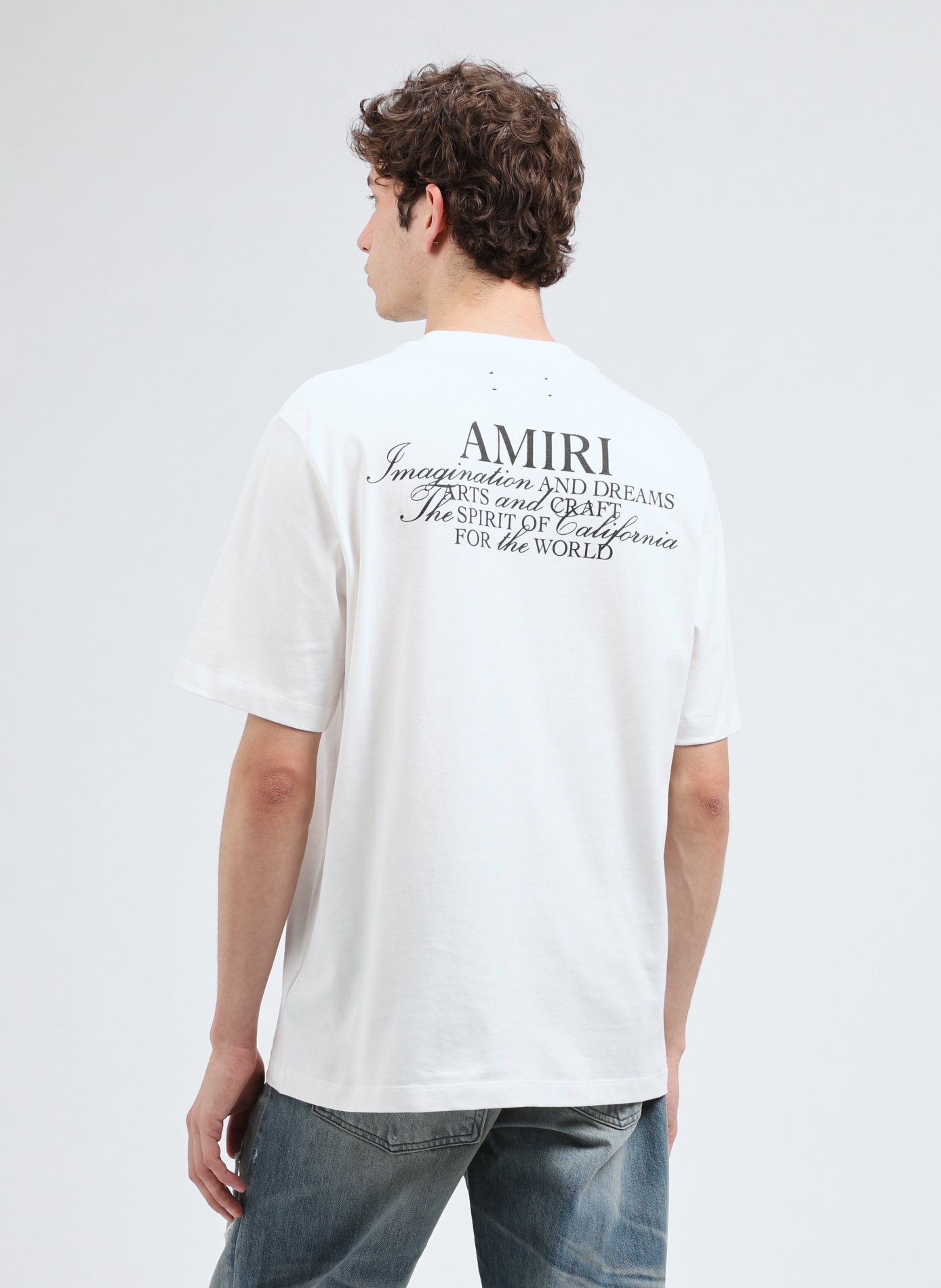 T-shirt en coton à motif AMIRI Blanc