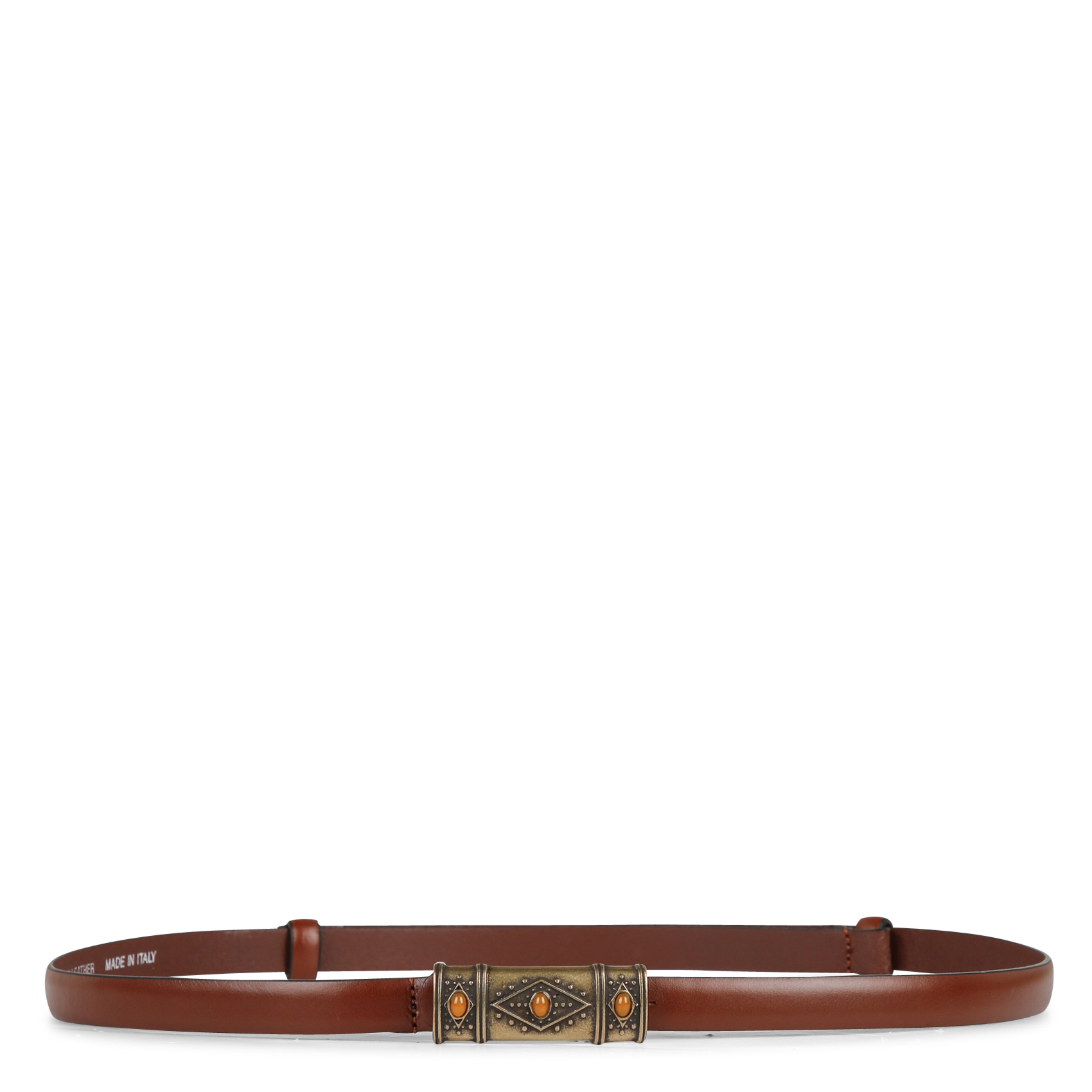 Ceinture en cuir bondy BA&SH Marron