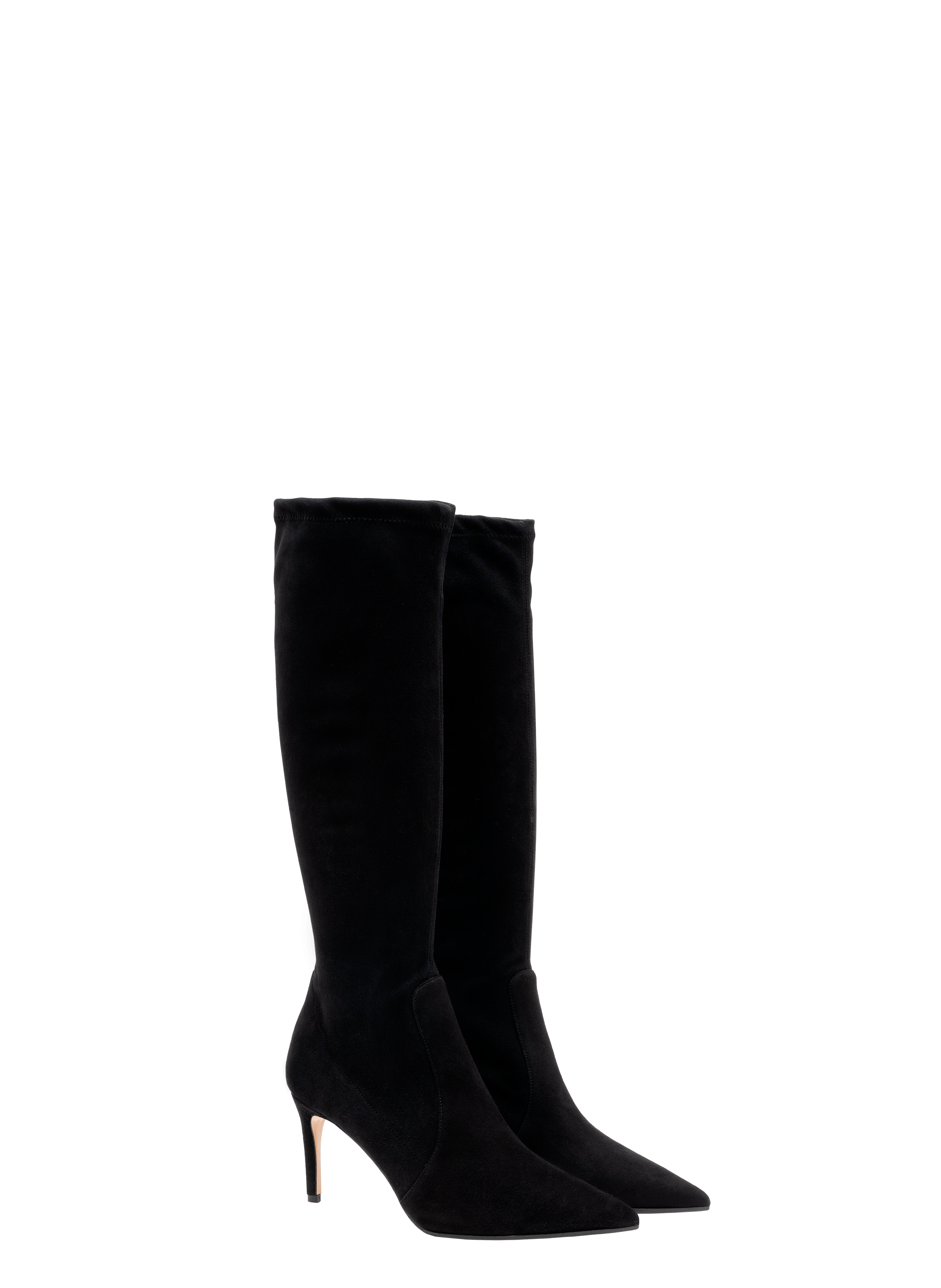 Bottes carmen en velours stretch PARALLELE Noir