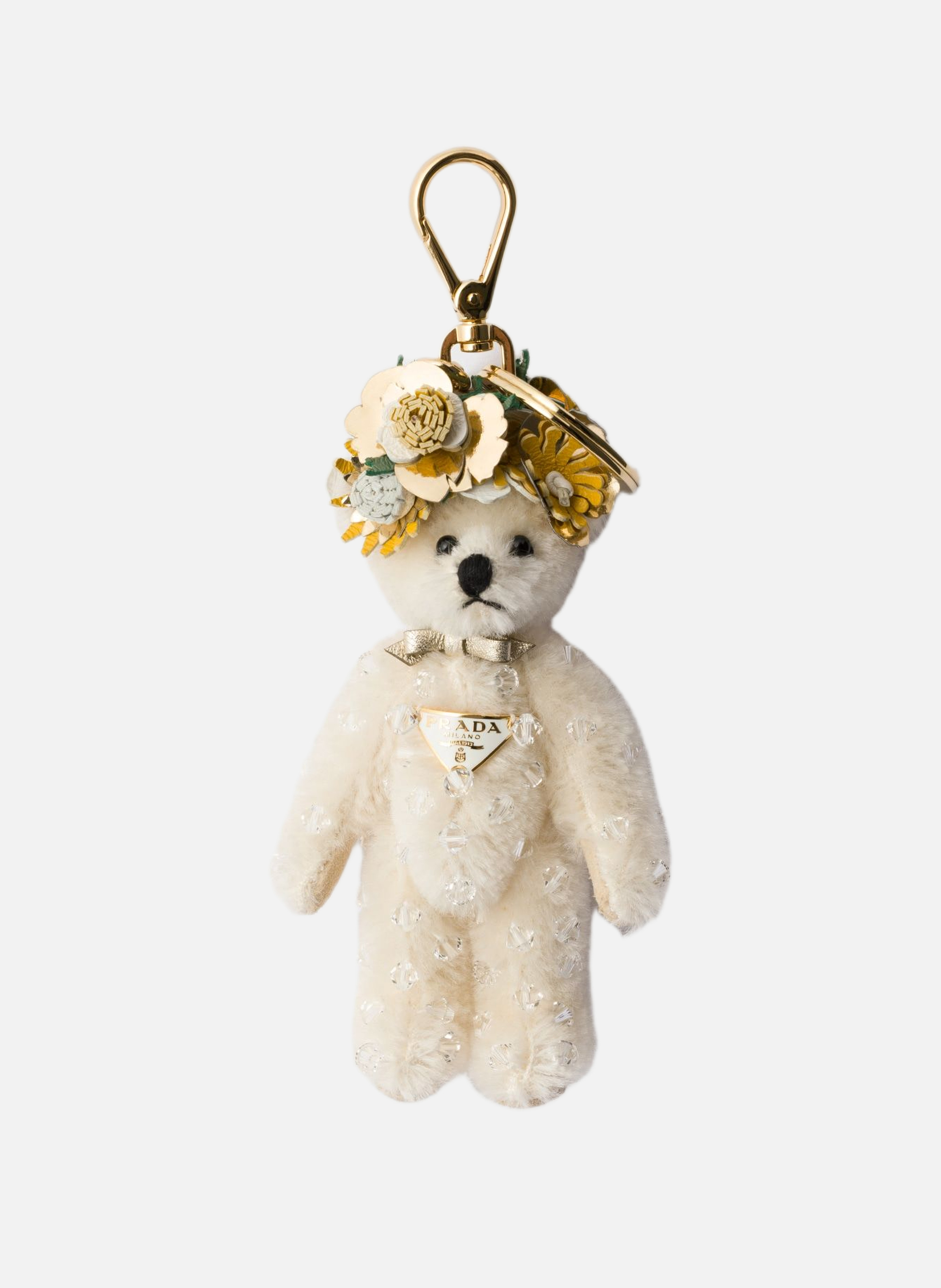 Charm porte-clés teddy PRADA Blanc