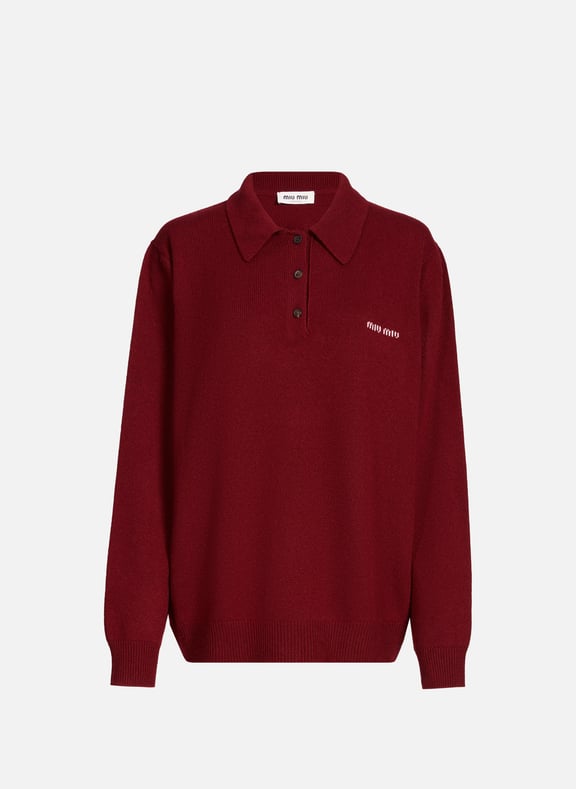 Pull Maglieria en cachemire Rouge by MIU MIU MIU MIU Pull Maglieria en cachemire Rouge