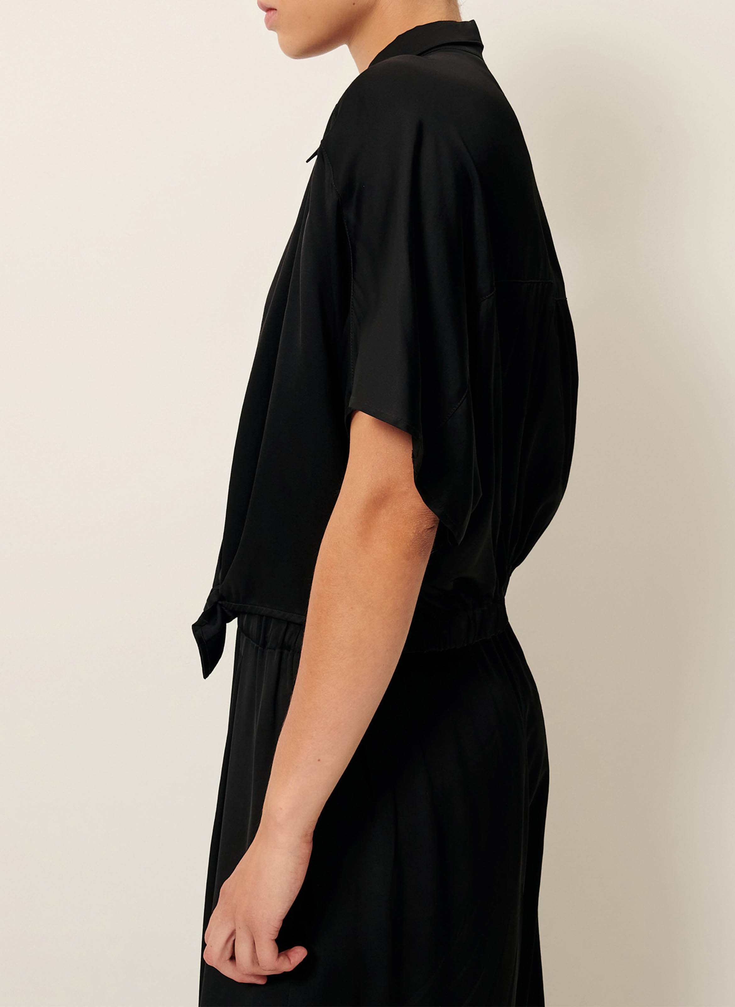 Chemise droite col classique alfassa night SESSUN Noir