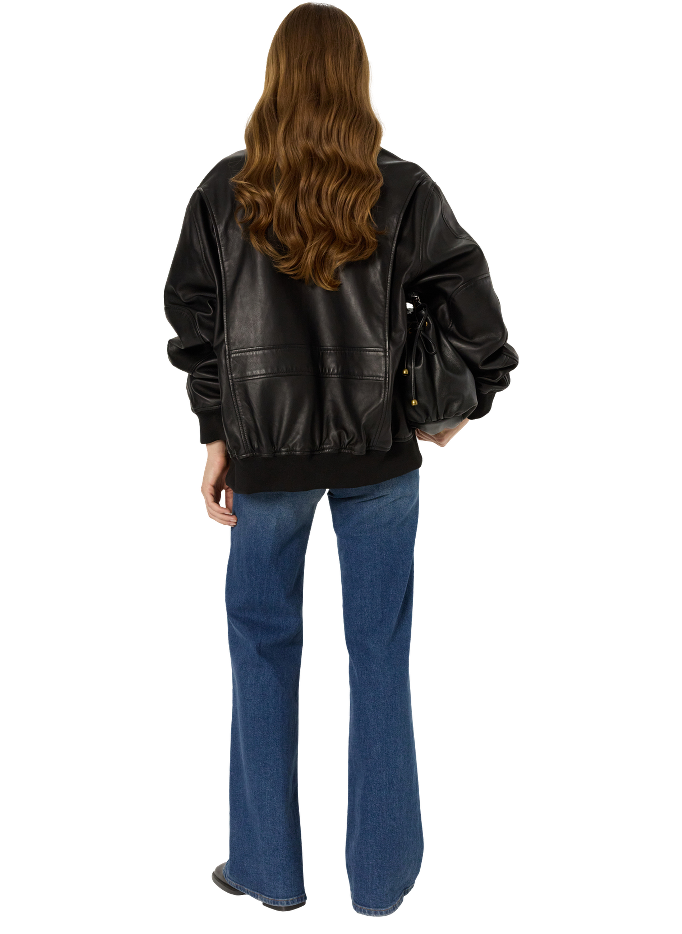 Veste ample en cuir- nima GERARD DAREL Noir