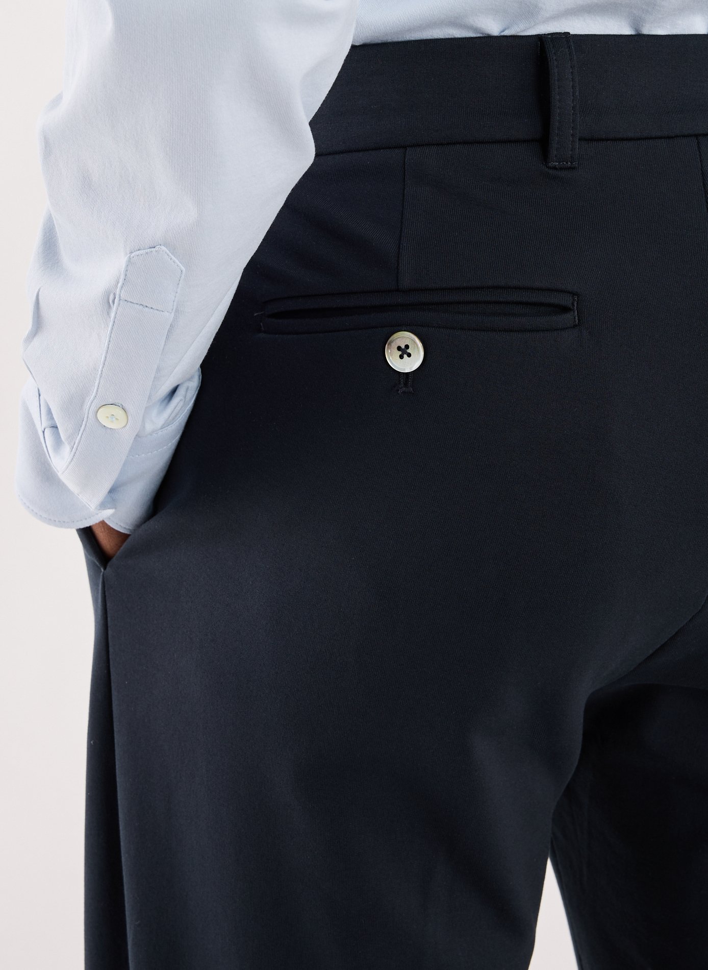 Cotton blend straight trousers STEFAN BRANDT Blue