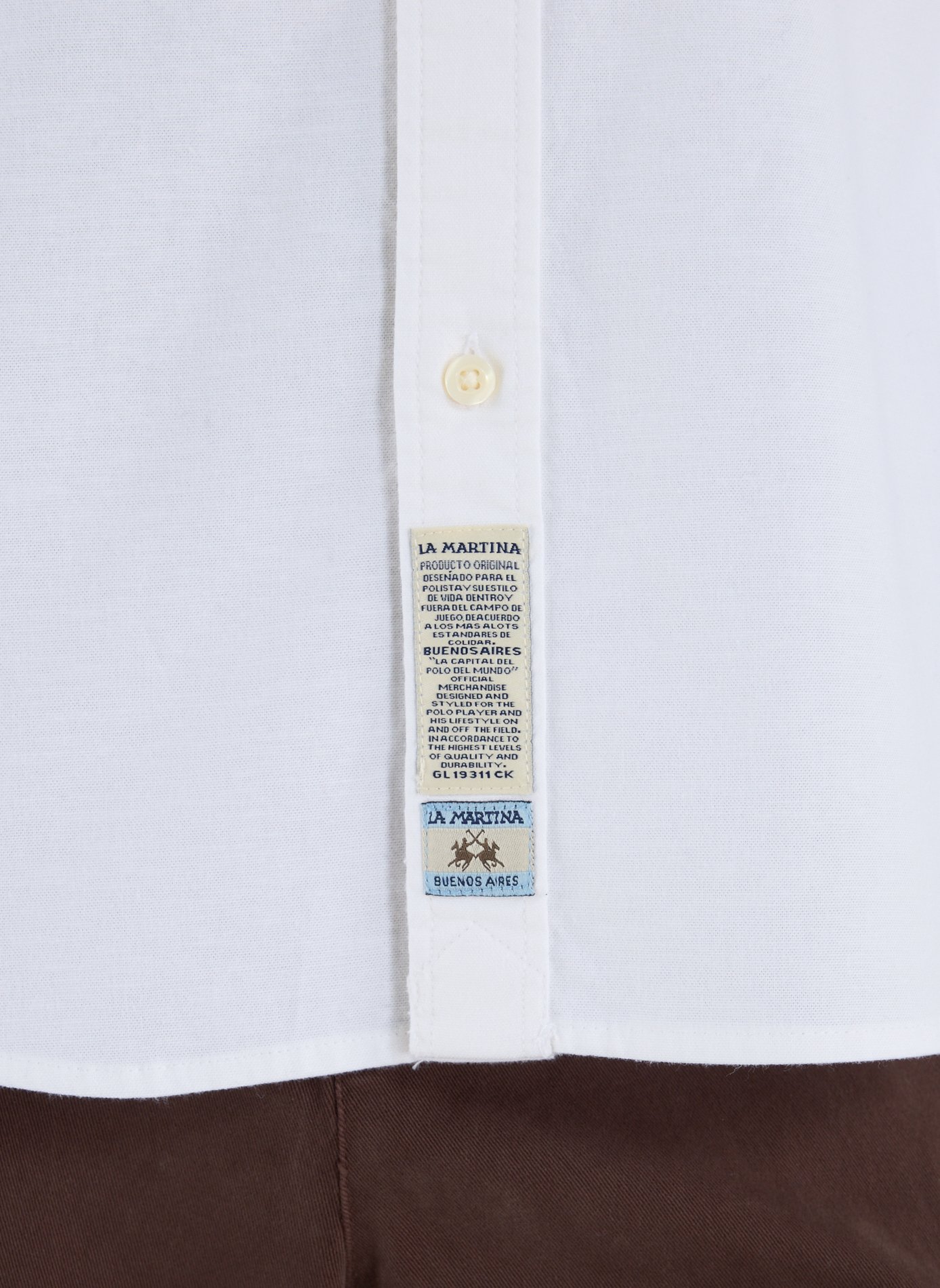 Embroidered Cotton Shirt LA MARTINA White