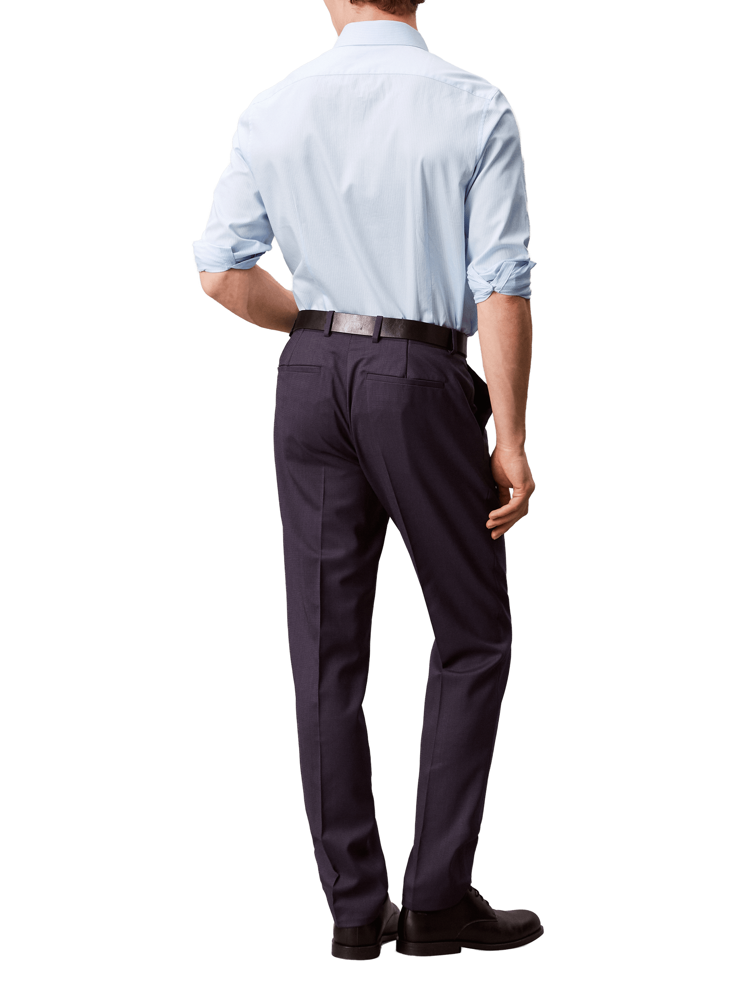 Chemise à rayures en coton mélangé CALVIN KLEIN Bleu