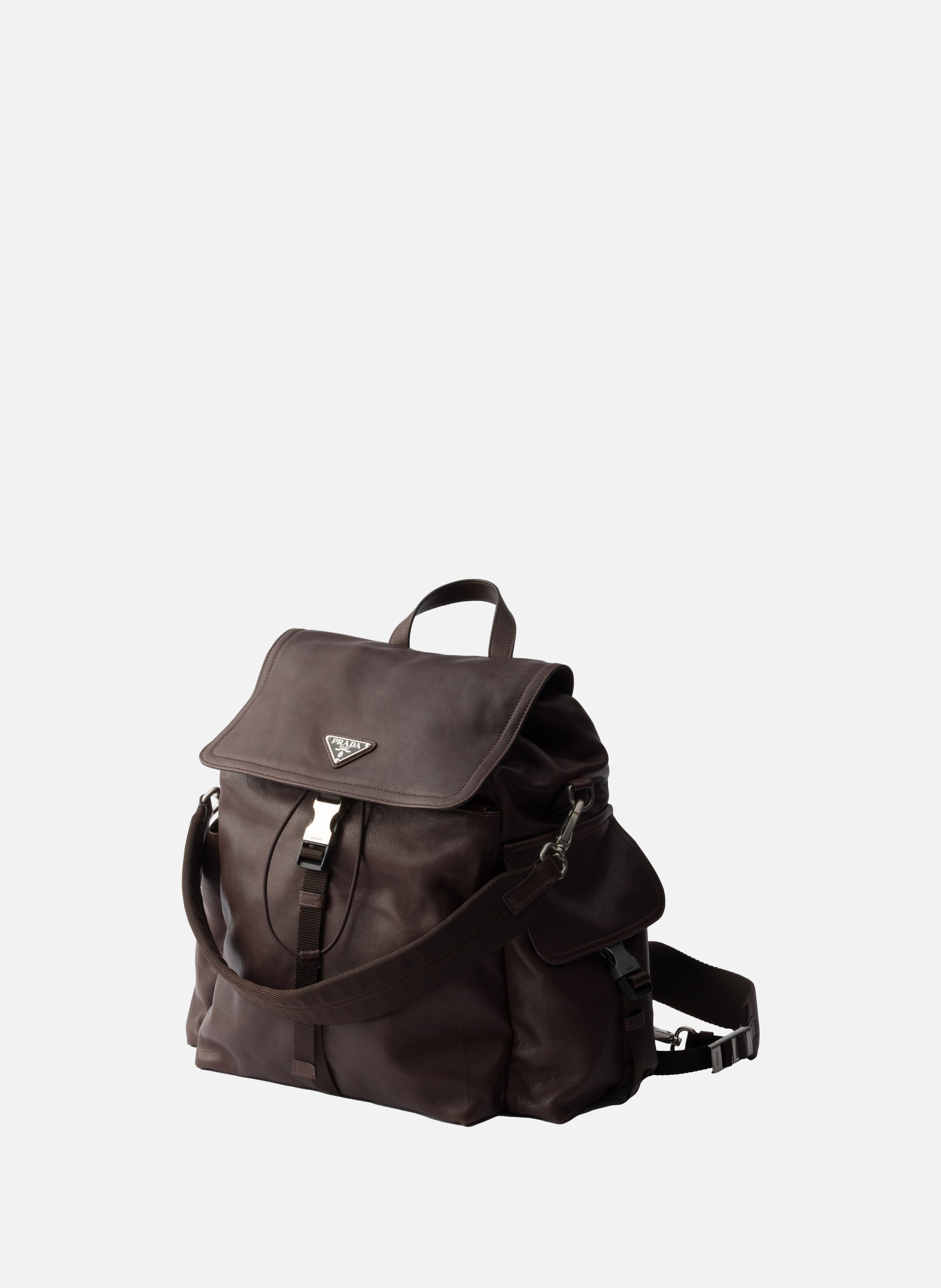 Sac à dos en cuir prada explore PRADA Marron