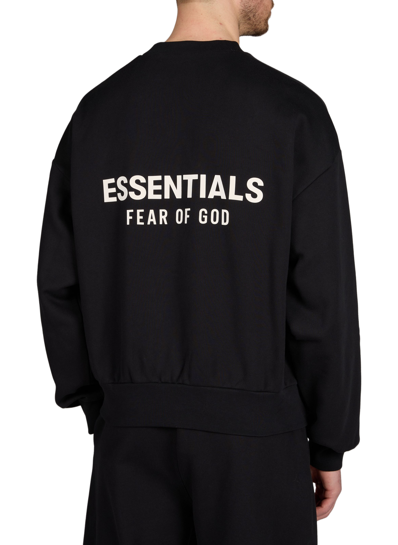 Pullover with round neckline in blended cotton FEAR OF GOD ESSENTIALS Black