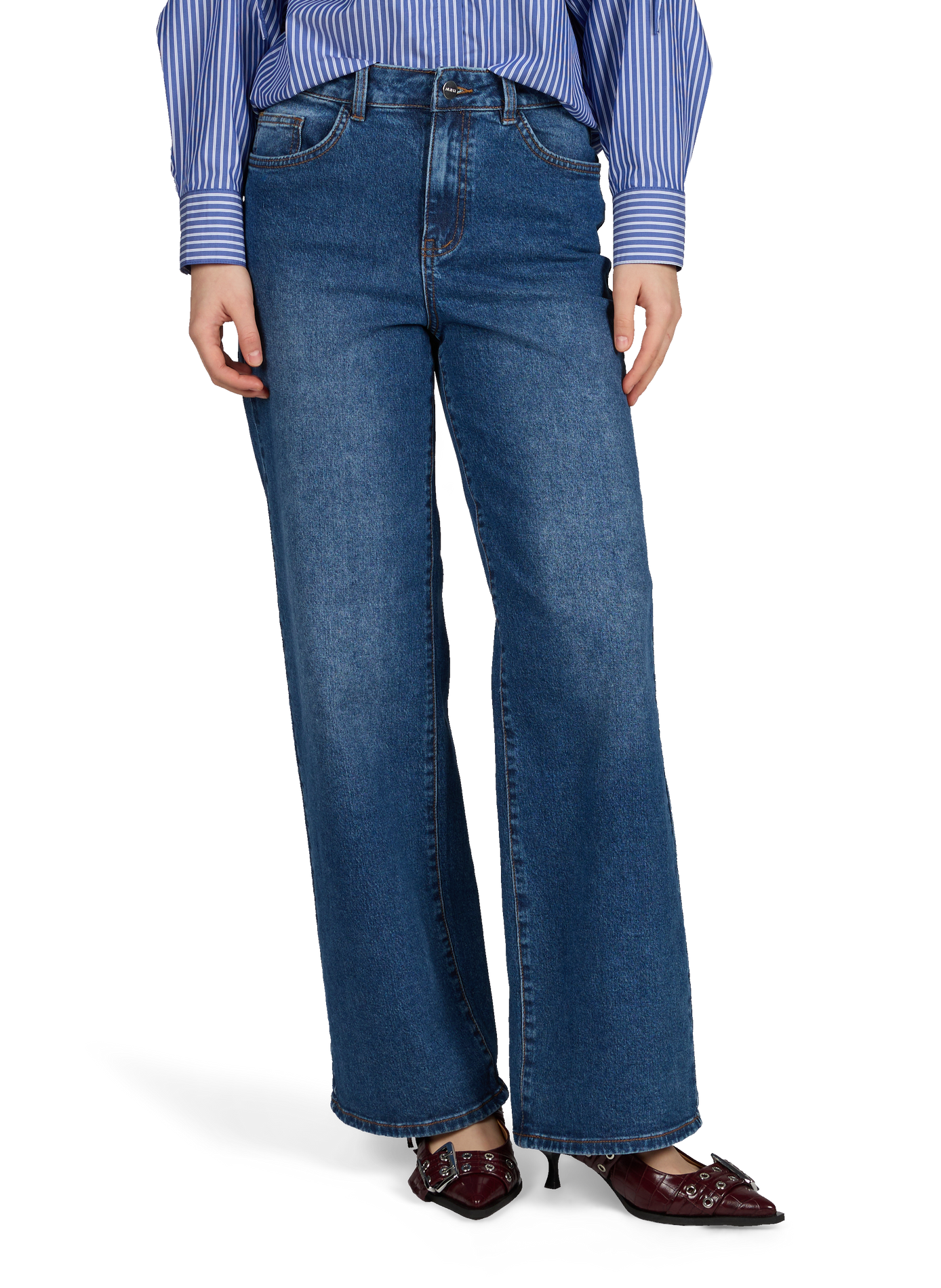 Jeans Wide en coton mélangé OBJECT