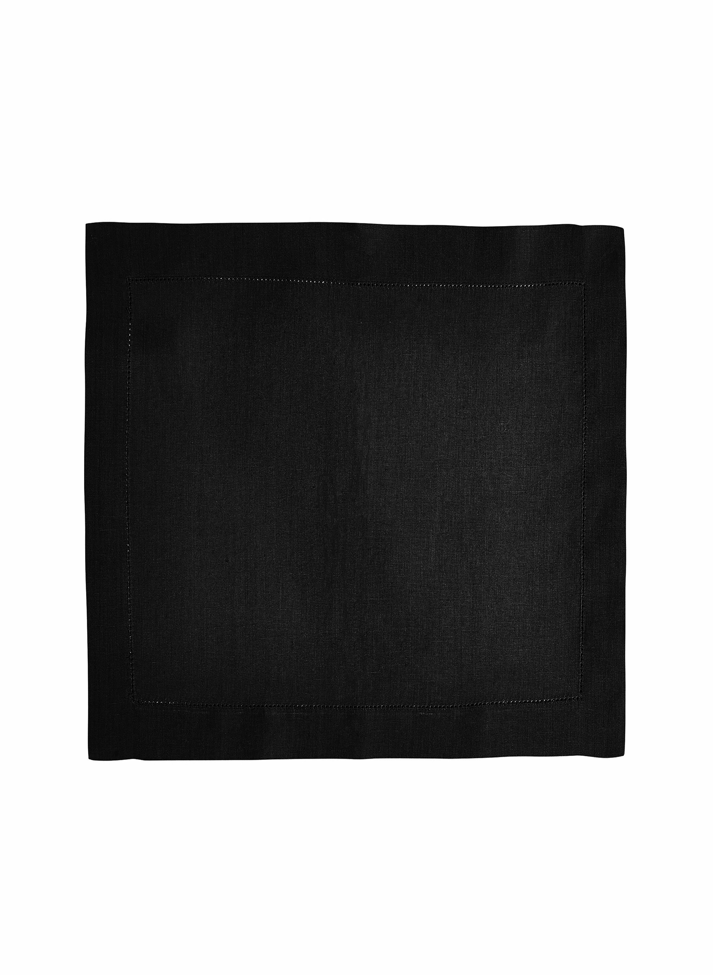 Set de table uni en lin, florence ALEXANDRE TURPAULT Noir