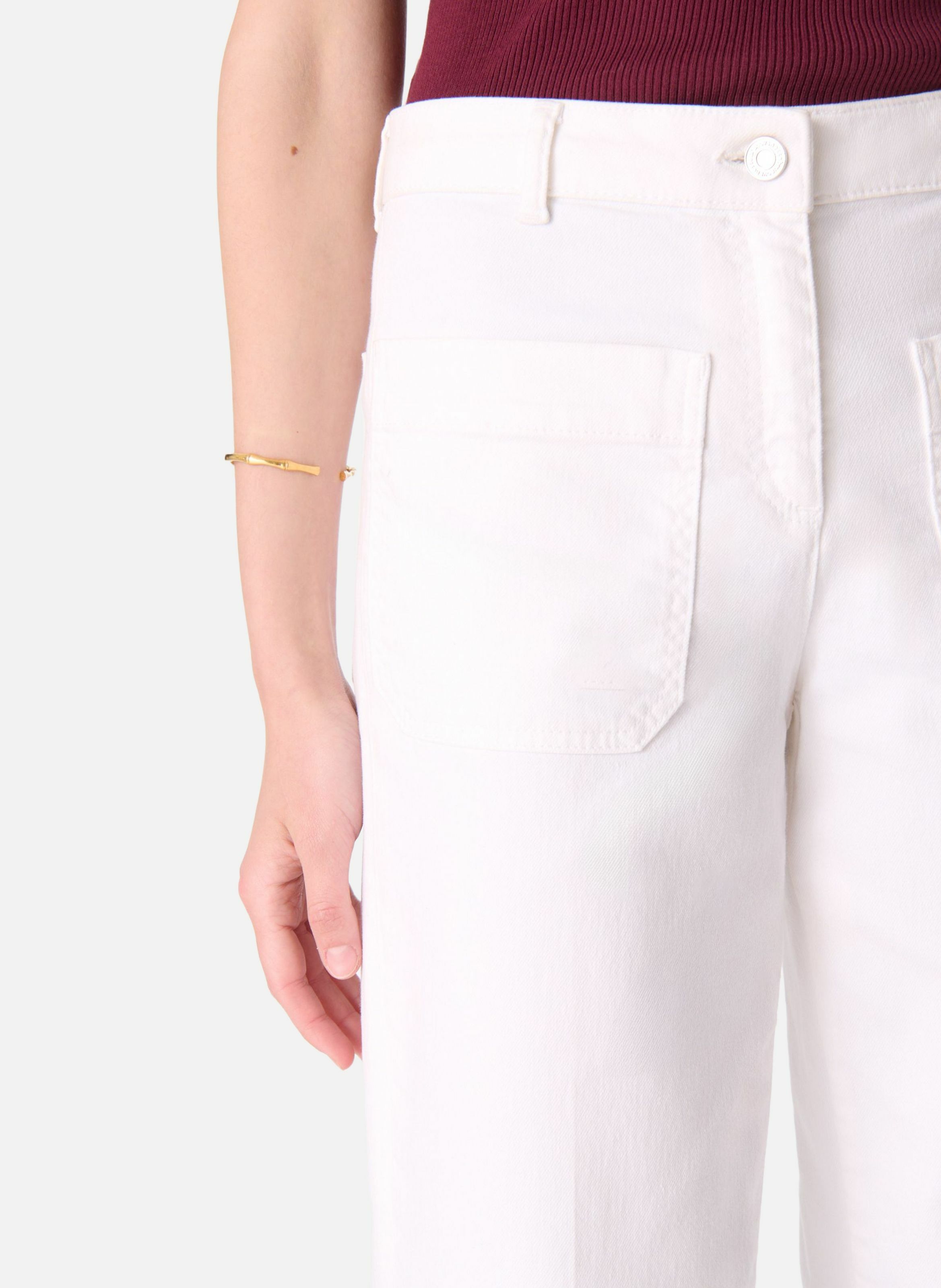 Jean crop helias VANESSA BRUNO Blanc