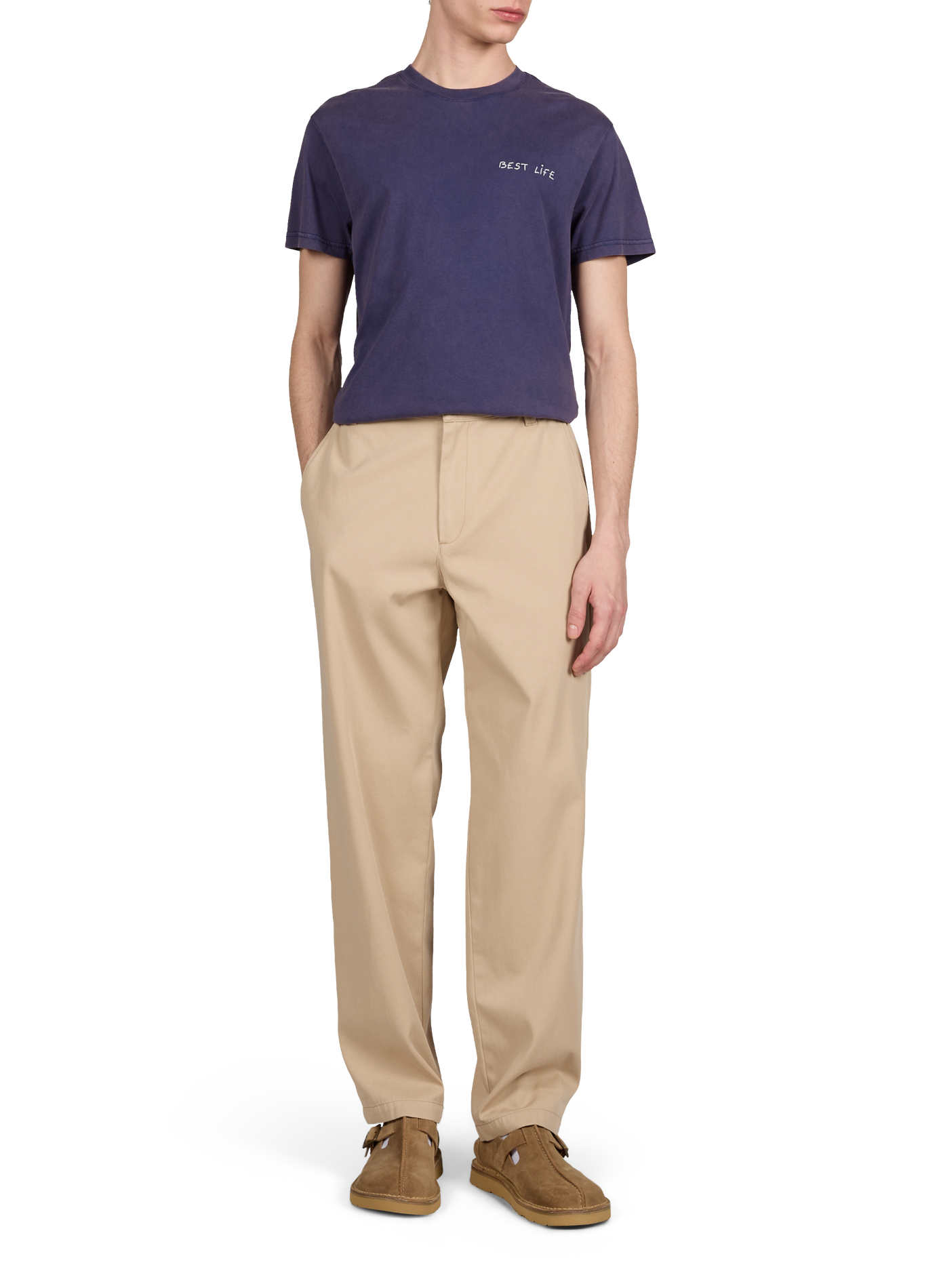 Popincourt organic cotton T-shirt MAISON LABICHE Blue