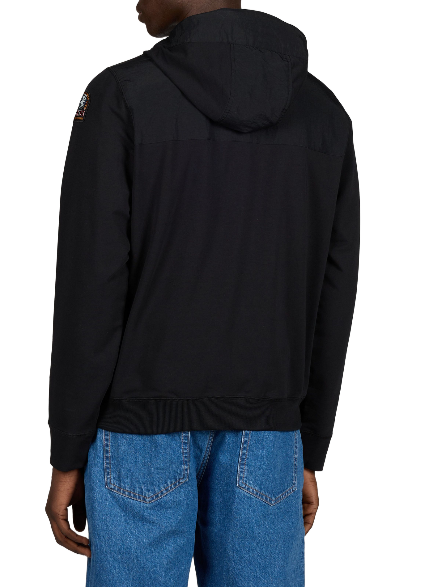 Sweat zippée à capuche en coton mélangé PARAJUMPERS Noir