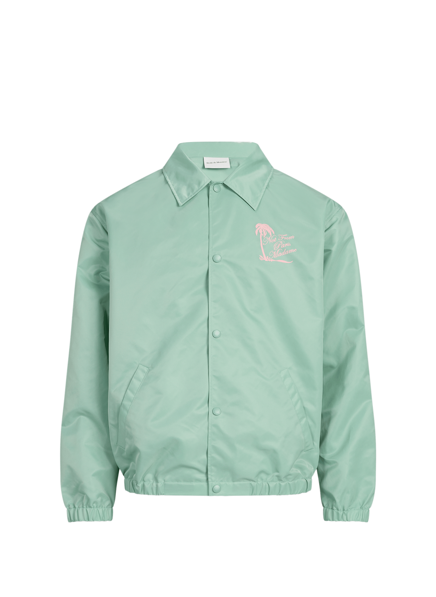 Straight jacket with classic printed collar DROLE DE MONSIEUR Green