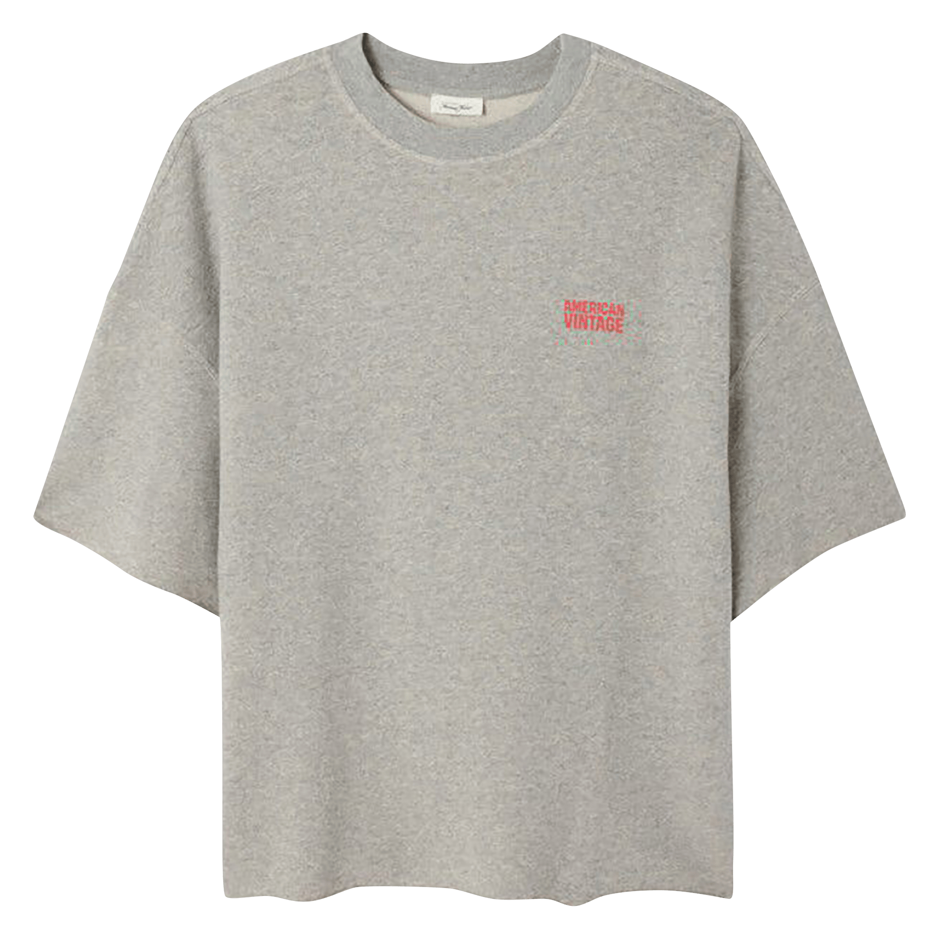 Tee-shirt col rond en coton nyzzow AMERICAN VINTAGE Gris