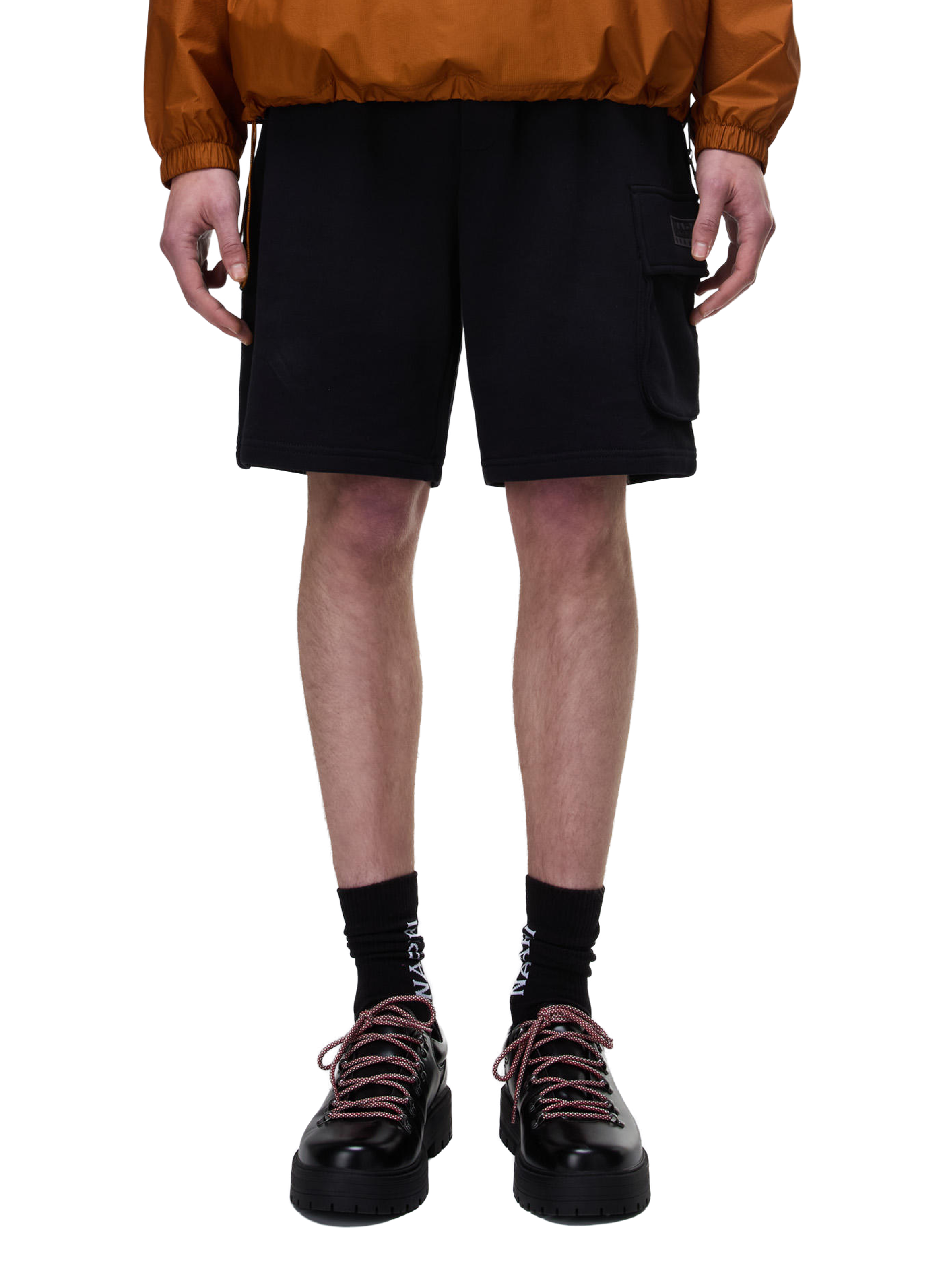 Short droit N-Box logo en coton NAPAPIJRI Noir