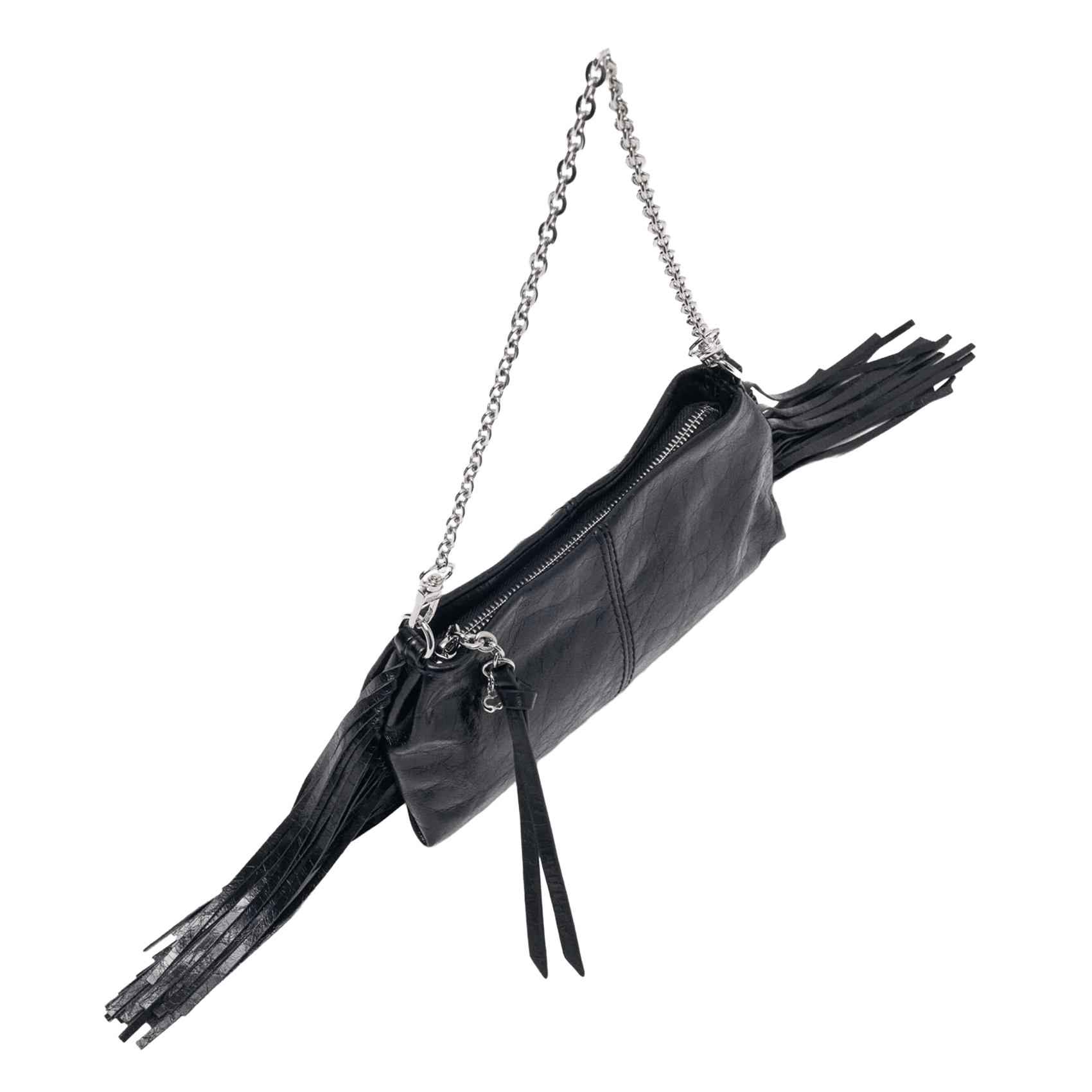 Pochette en cuir miss m pouch MAJE Noir