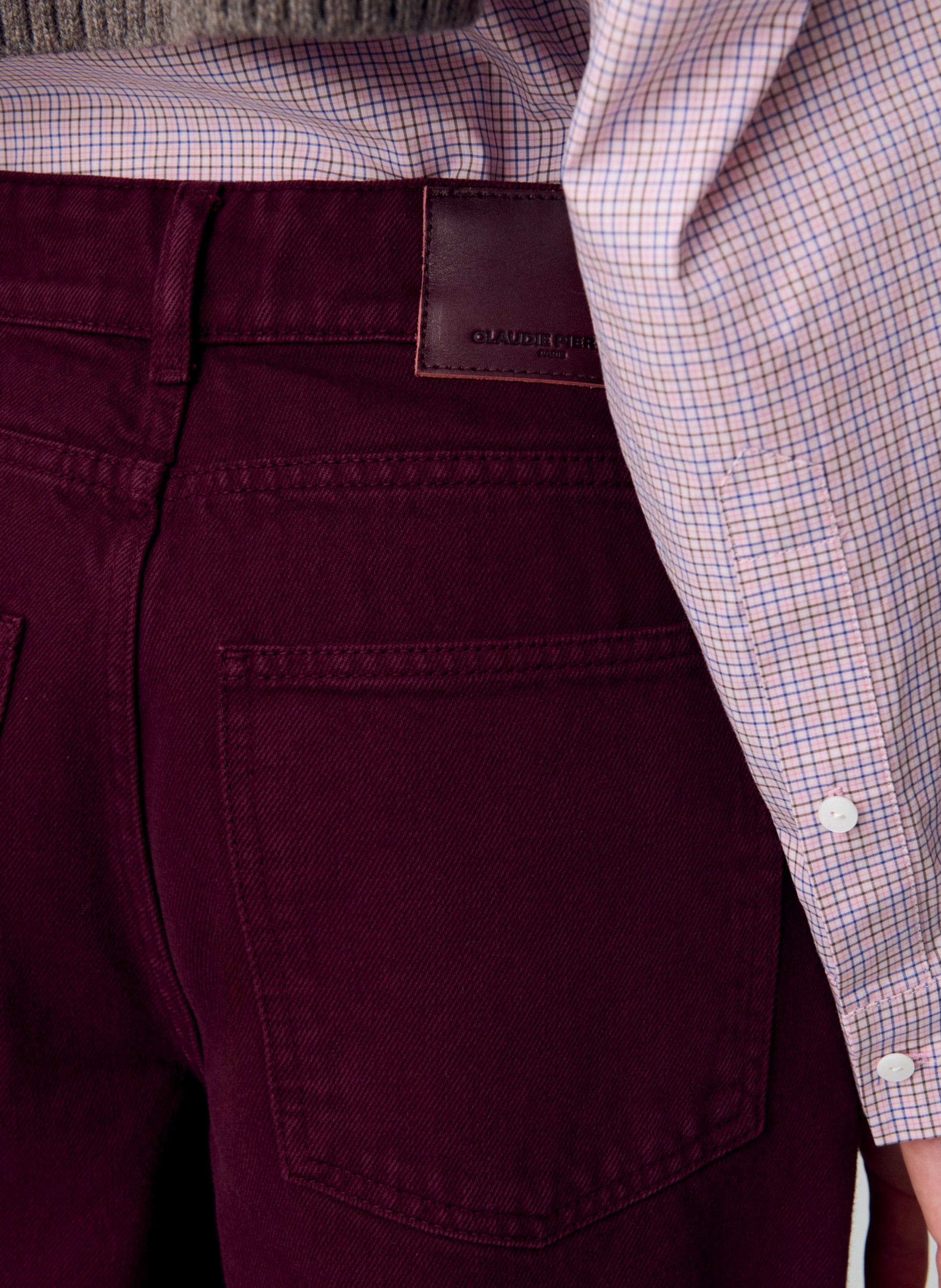 Jean large en coton CLAUDIE PIERLOT Rouge