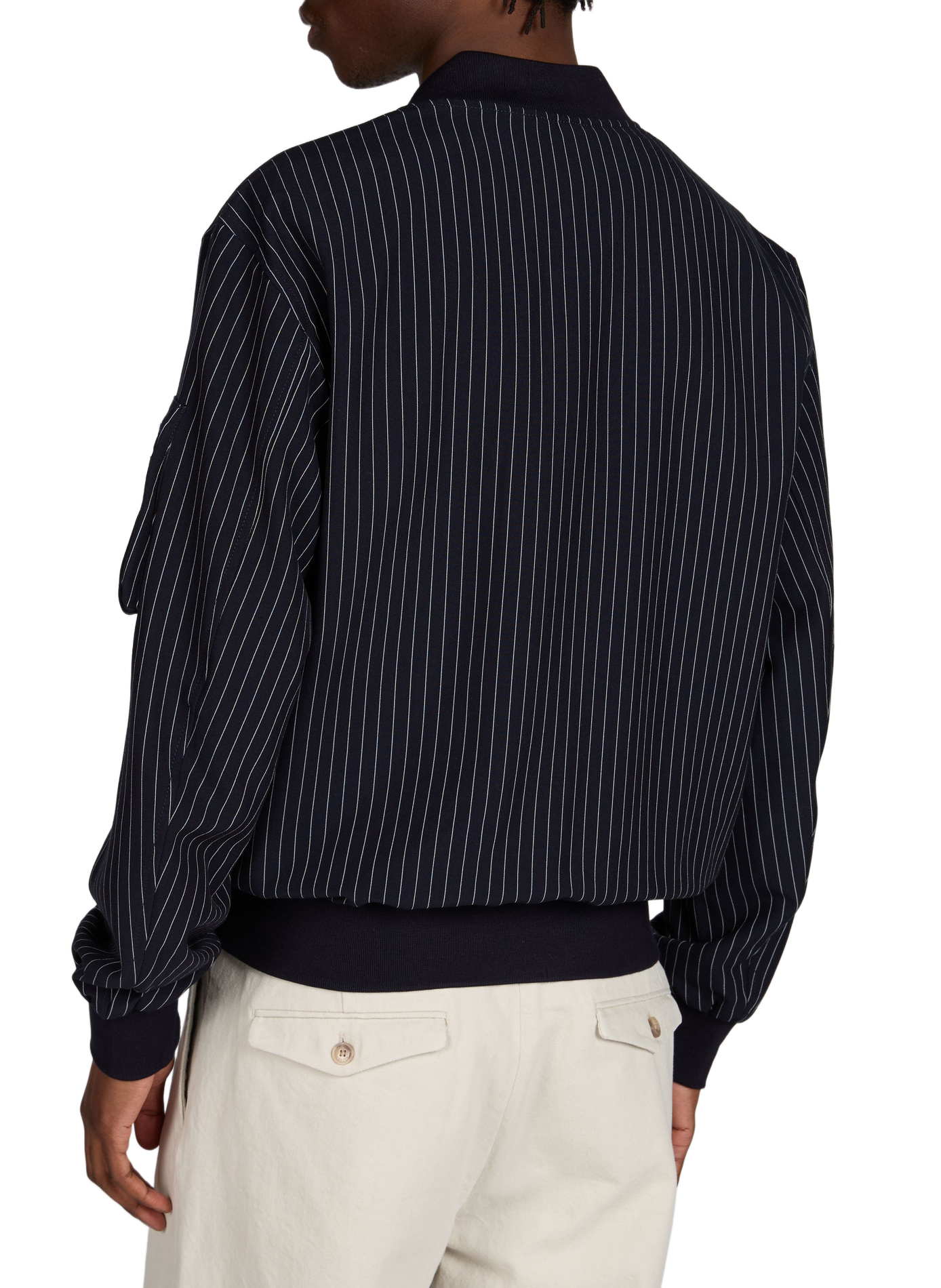 Canlow Striped Bomber Jacket BOMBERS ORIGINAL Blue