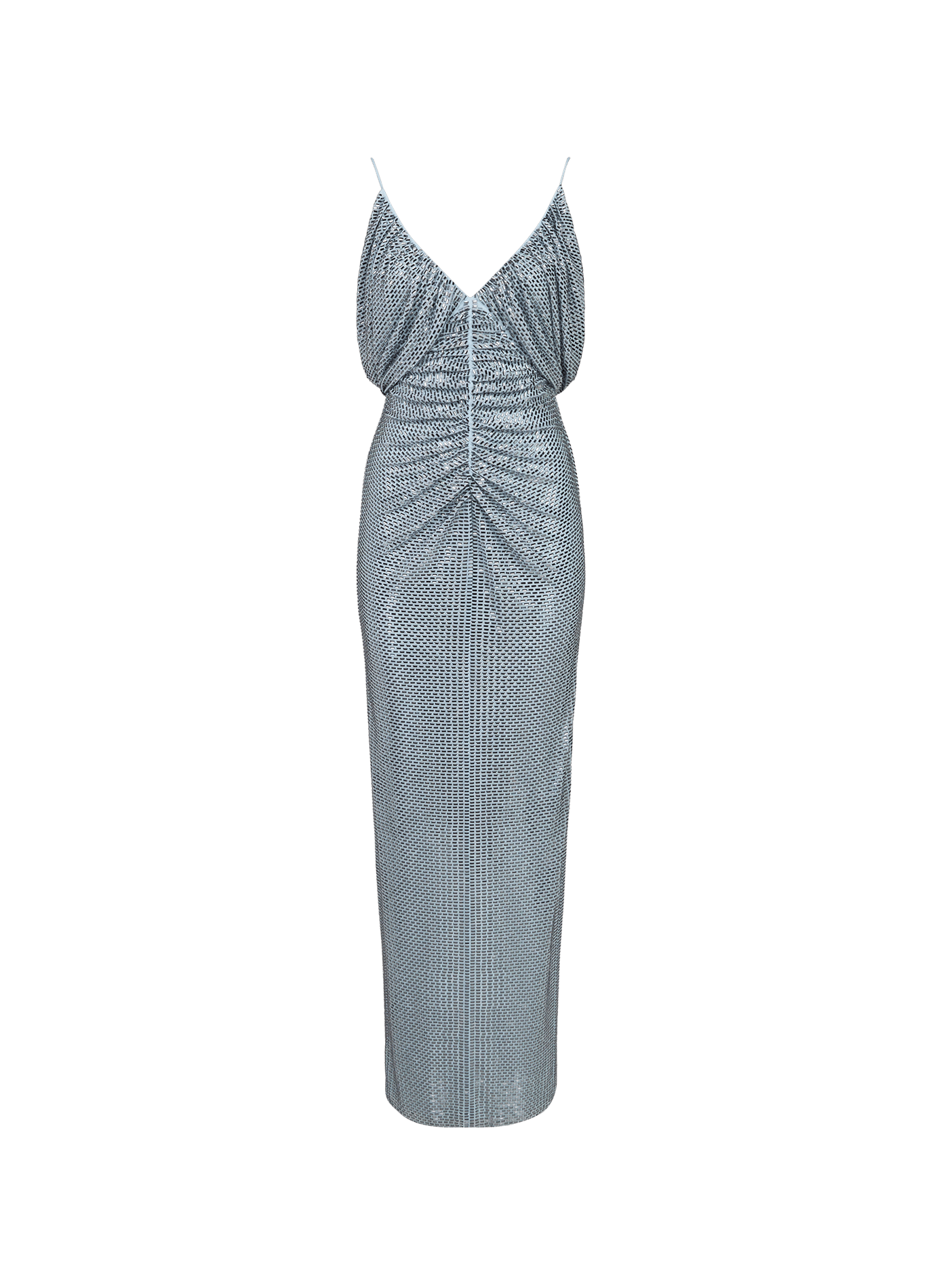 Long mesh dress with rhinestones SELF PORTRAIT Blue