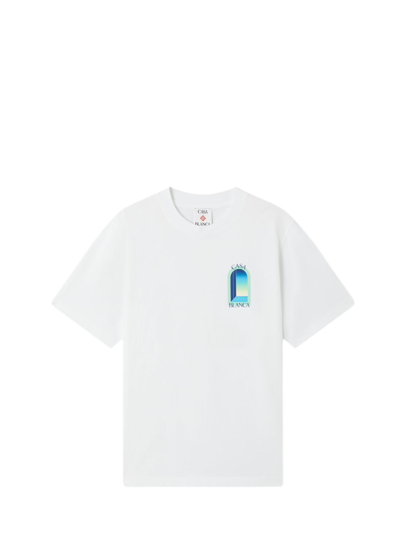 Gerade geschnittenes T-Shirt Hermons Mirage aus Baumwolle CASABLANCA PARIS Weiss