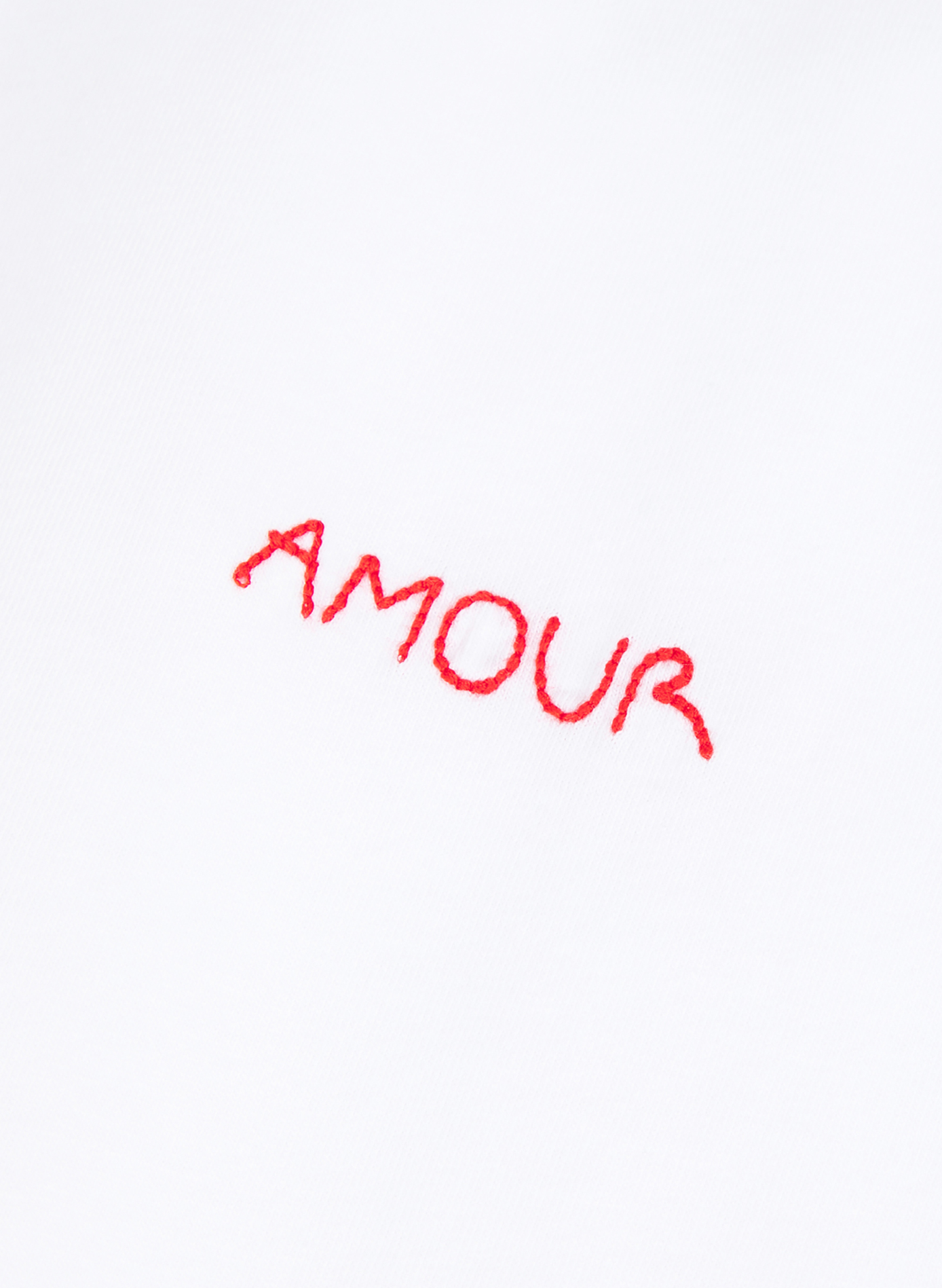 T-shirt Popincourt Amour en coton MAISON LABICHE Blanc
