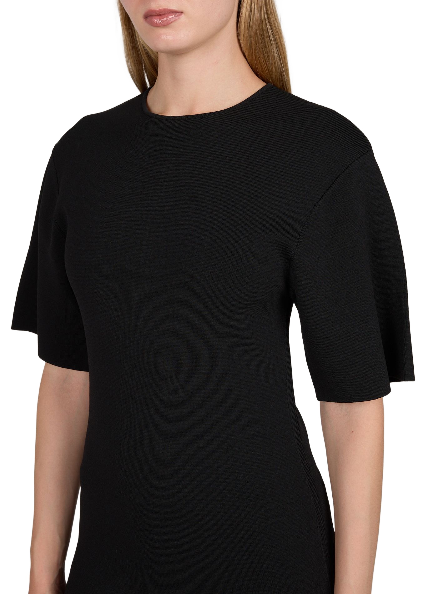 T-Shirt-Kleid Cocoon aus Strick TOTEME Schwarz