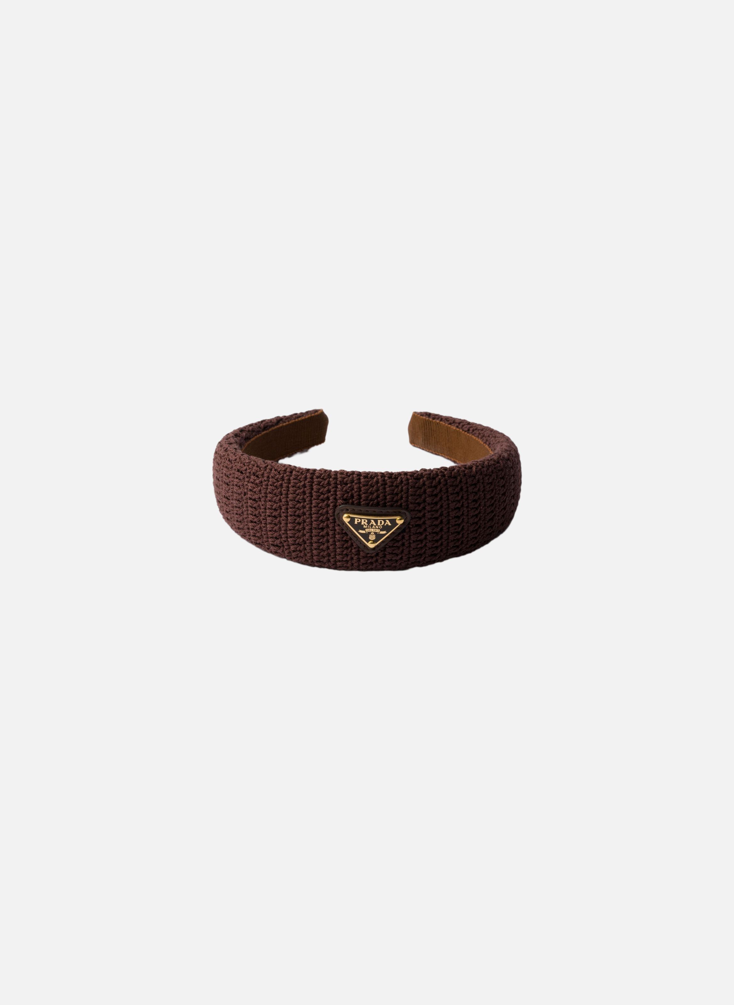 Bandeau en crochet PRADA Marron