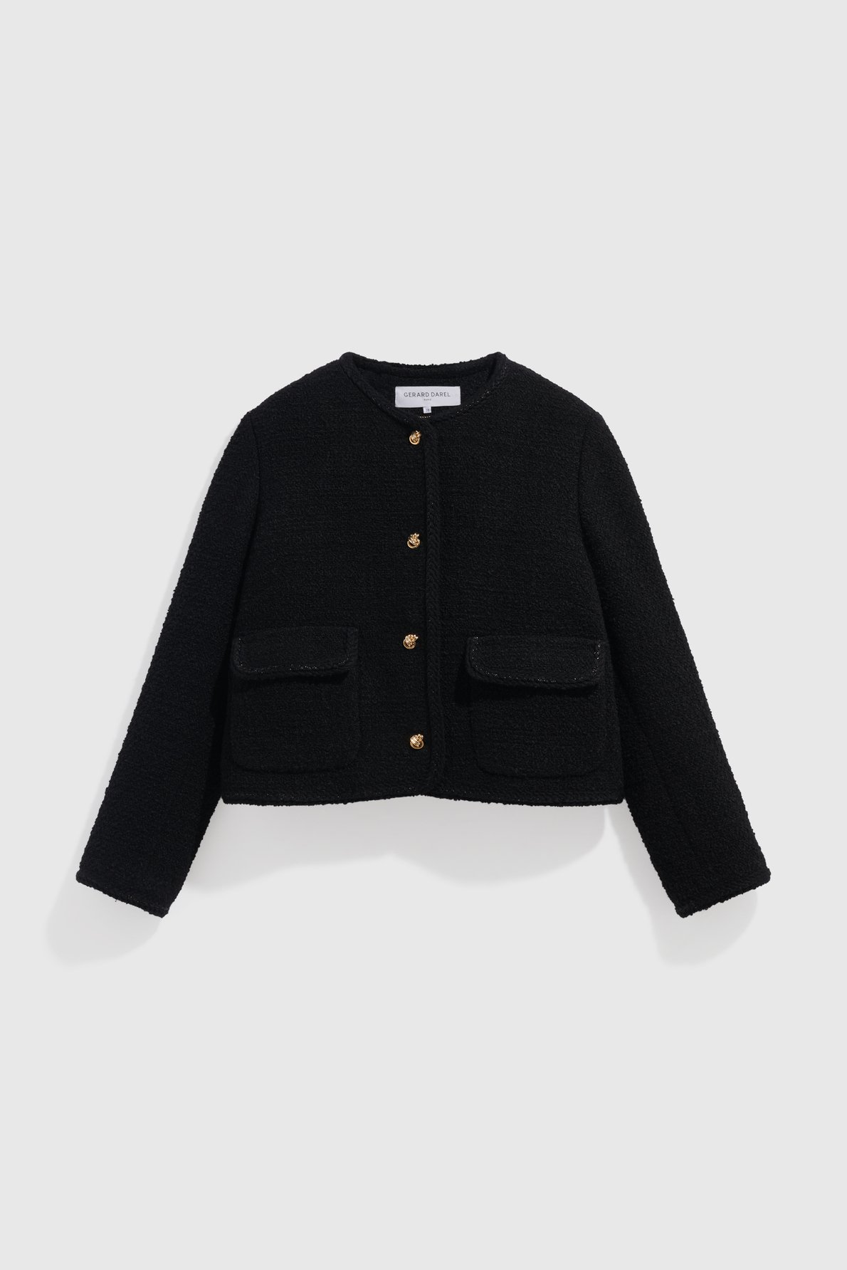 Veste en tweed et galons en lurex - judye GERARD DAREL Noir