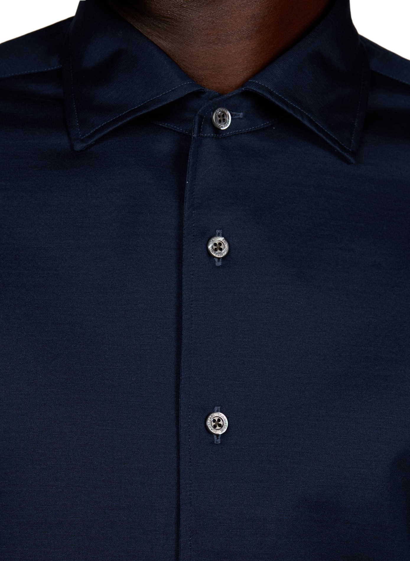 Slim-fit cotton shirt CORNELIANI Blue