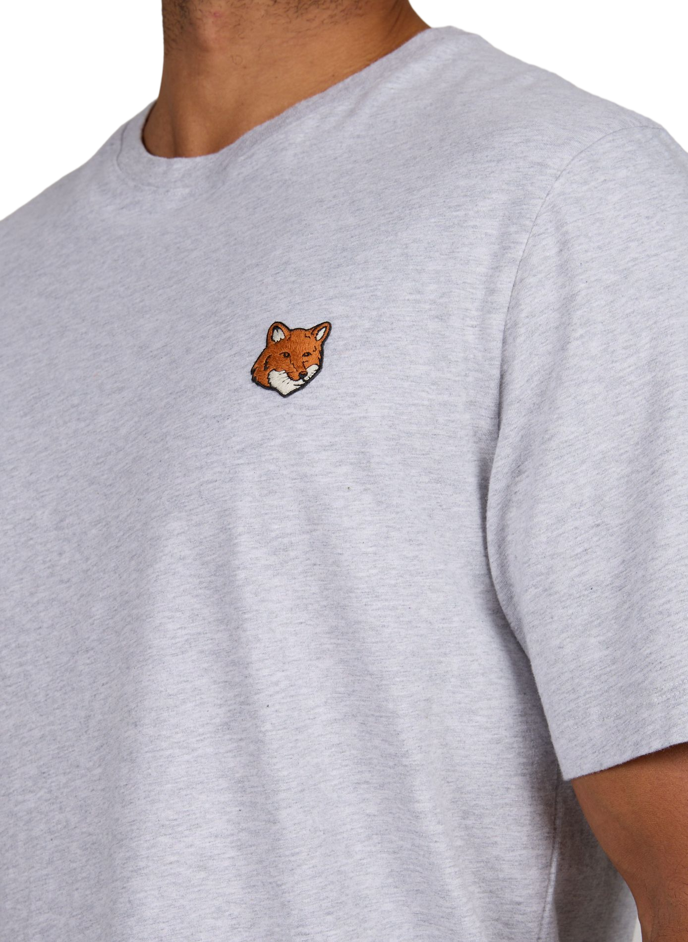 T-shirt FOX en coton bio MAISON KITSUNÉ Gris