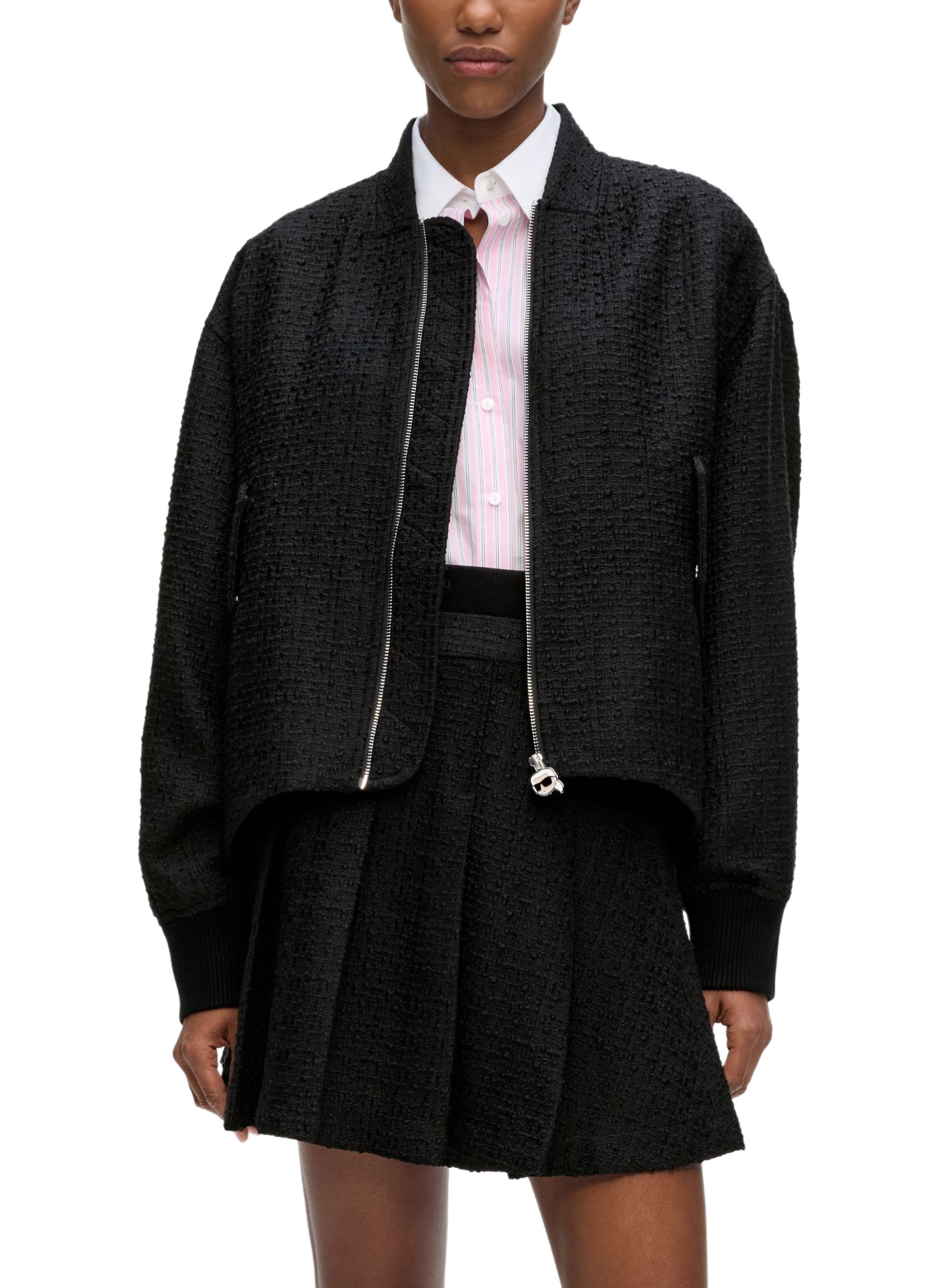 Bomber jacket KARL LAGERFELD Black