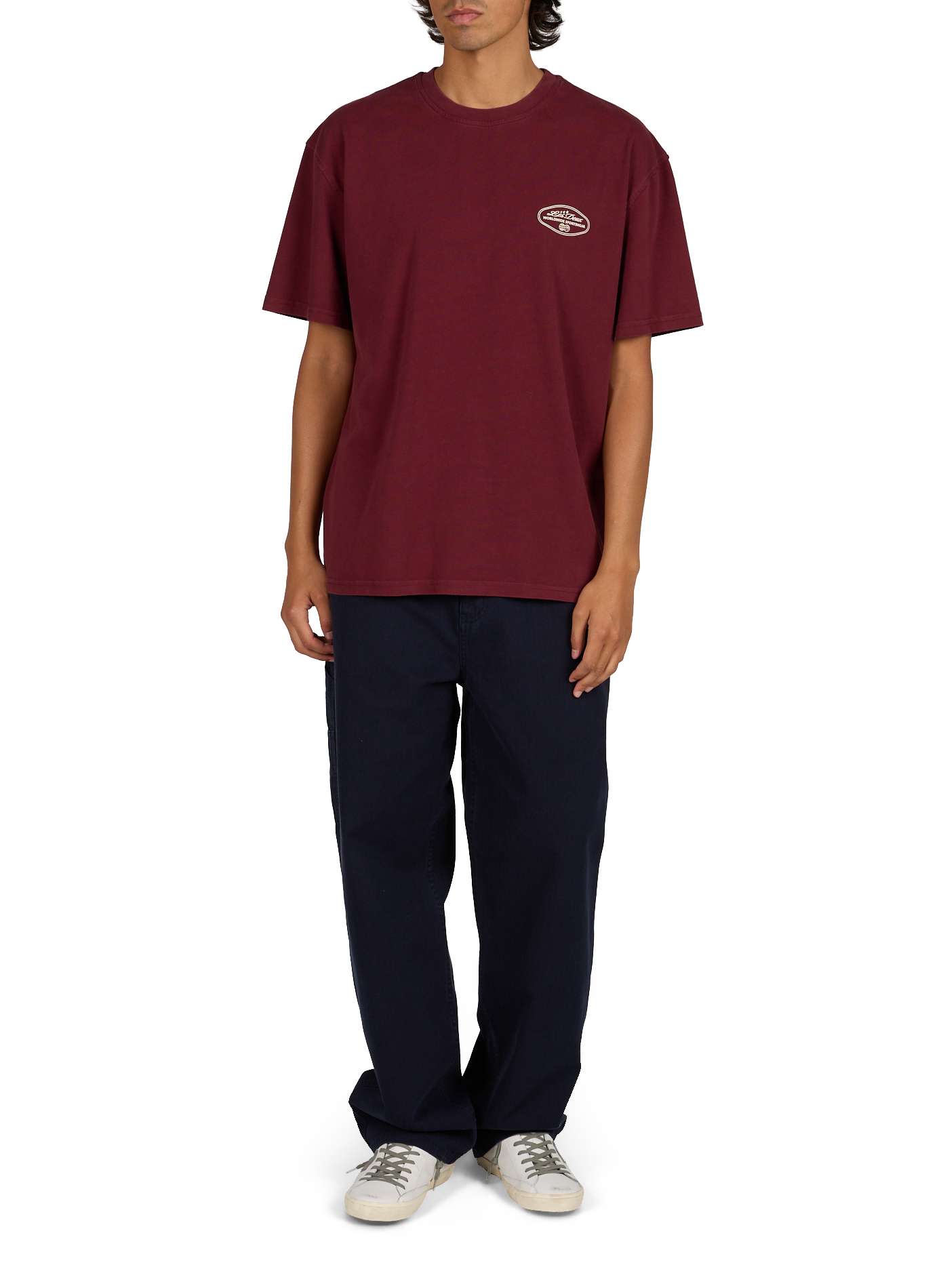 Straight round neck printed t-shirt LES DEUX Red